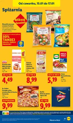 Pogląd oferty "Kuchnia Lidla Mąka tortowa, typ 450, XXL, Mąka tortowa, typ 450, XXL, 2,5 kg" - ważna od 15.01.2026 | Strona: 51