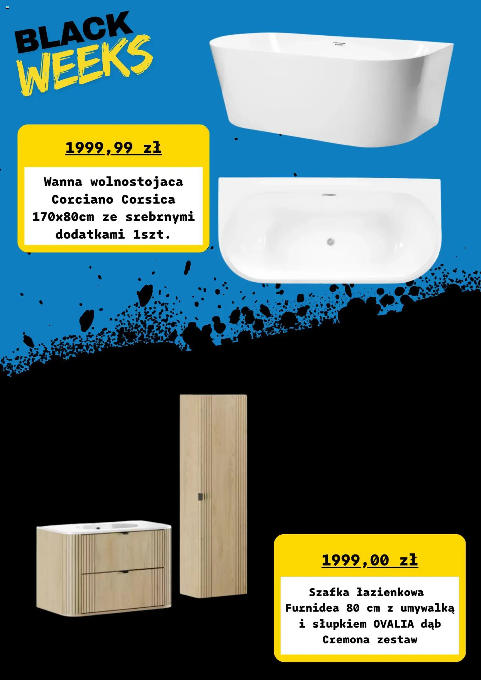 Castorama Black Friday od 19.11.2025 | Strona: 2 | Produkty: Umywalka, Szafka łazienkowa