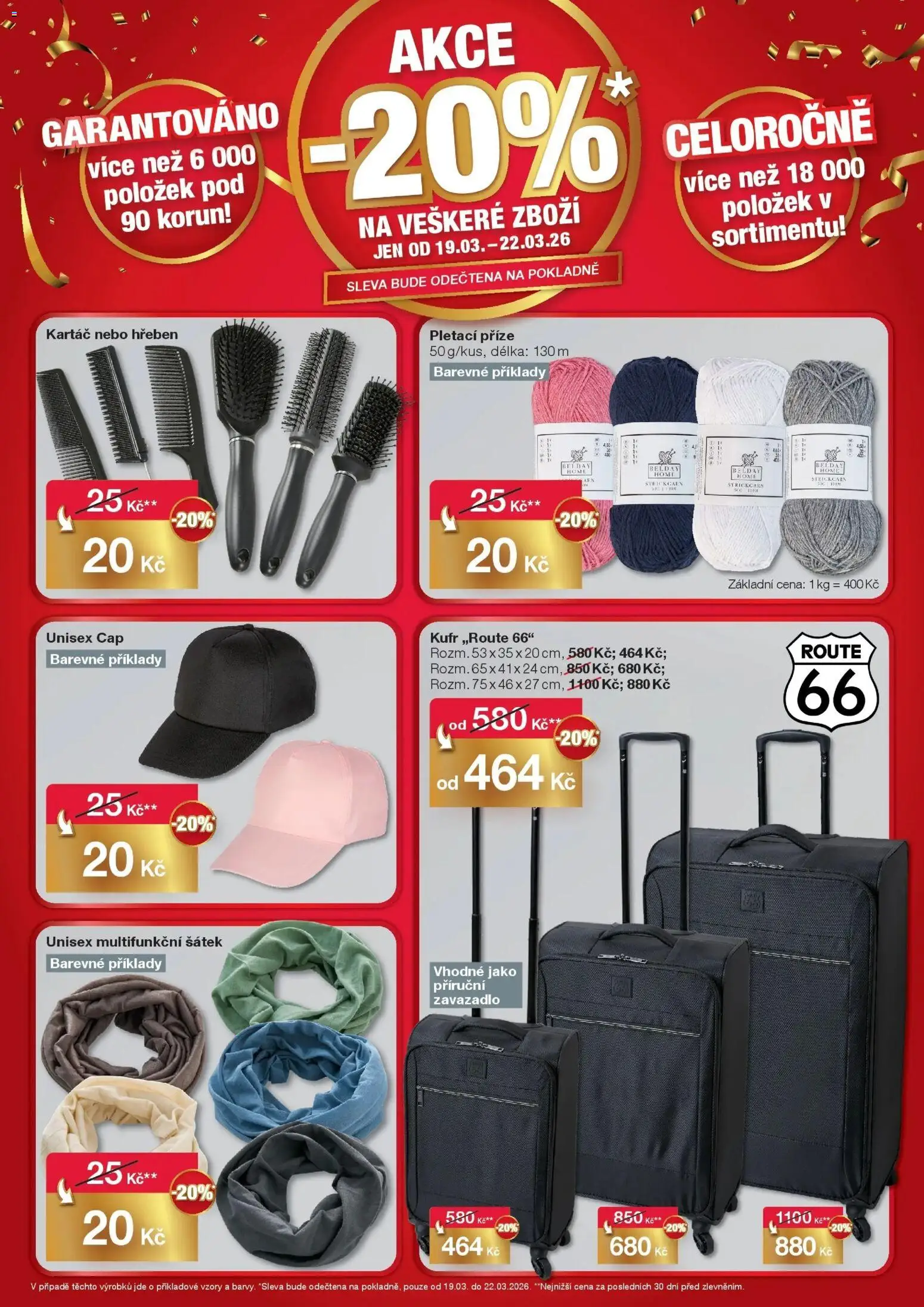 Woolworth leták od 19.03.2026 | Strana: 8 | Produkty: Kufr, Šátek, Hřeben, Kartáč