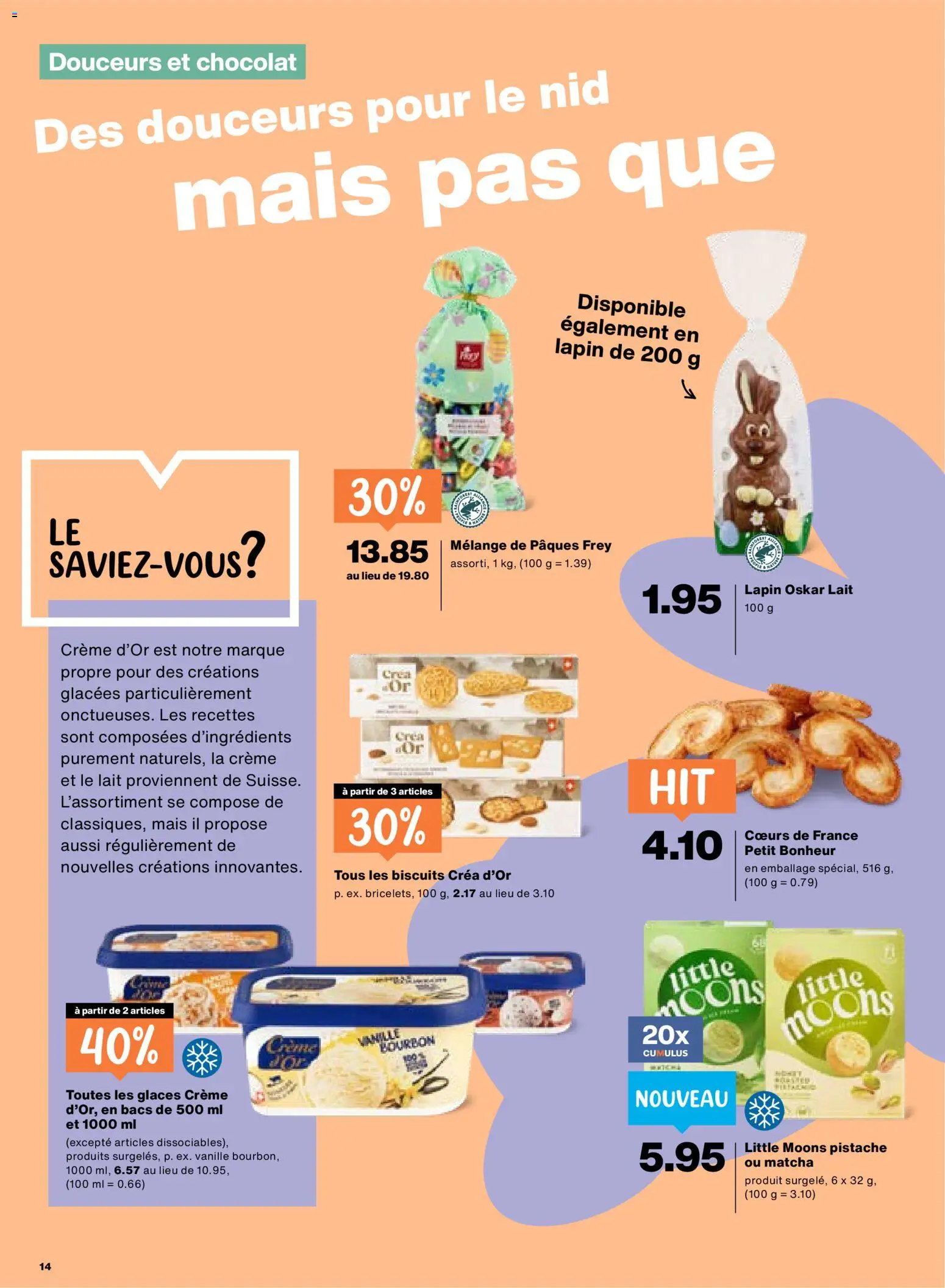 Migros aktionen FR – gültig ab 26.03.2026 | Seite: 14 | Produkte: Bourbon, Creme