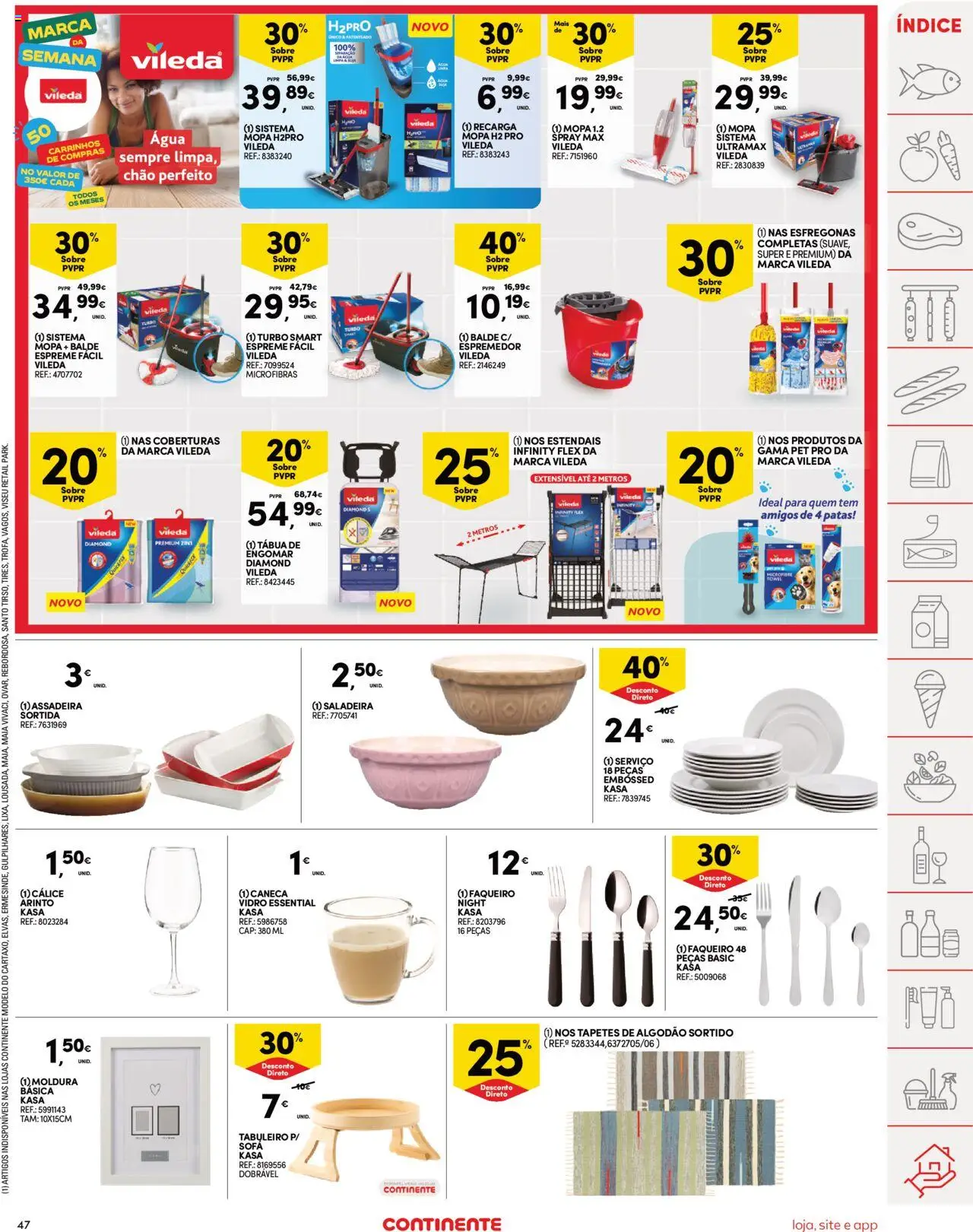 Continente folheto │ válido de 09.09.2025 | Página: 47 | Produtos: Tábua, Espremedor, Caneca, Sofá
