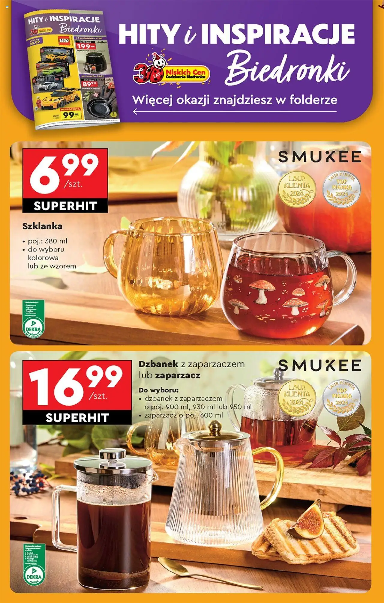Biedronka gazetka od 22.09.2025 | Strona: 72 | Produkty: Szklanka, Dzbanek, Lego