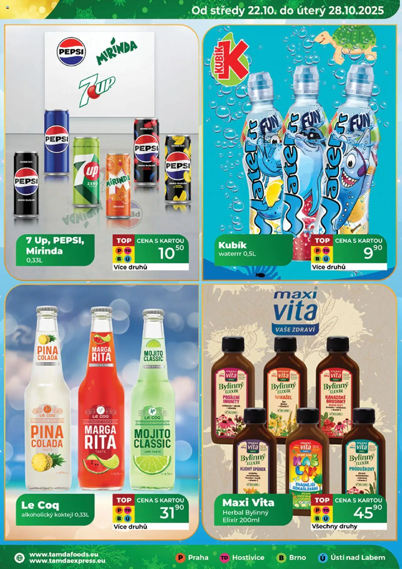 Tamda Foods leták od 22.10.2025 | Strana: 15 | Produkty: Pepsi, Mirinda, Mojito, Kubík Waterrr