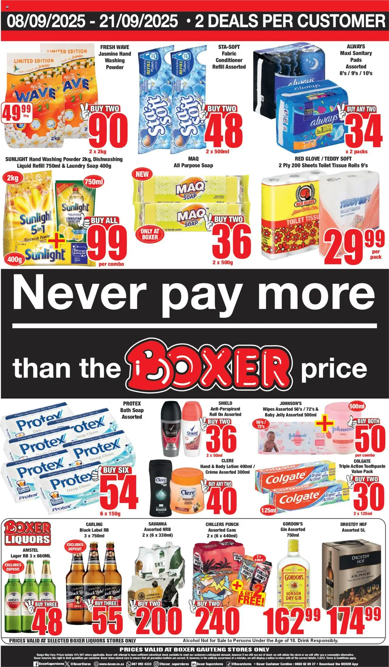 New Boxer catalogue – valid from 08.09.2025 | Page: 4 | Products: Lock, Fragrance, Gin, Toothpaste