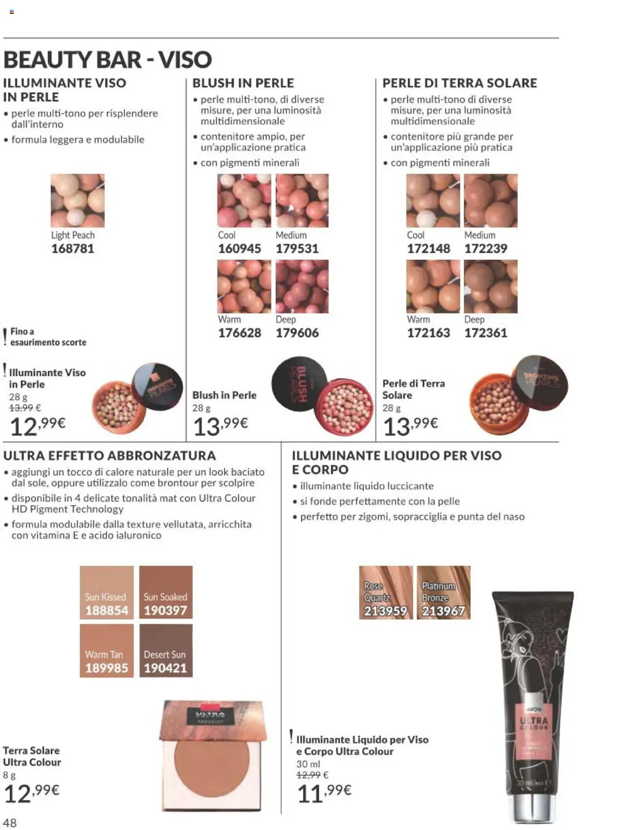 Volantino Avon del 01.09.2025 | Pagina: 48 | Prodotti: Illuminante, Contenitore, Terra, Blush