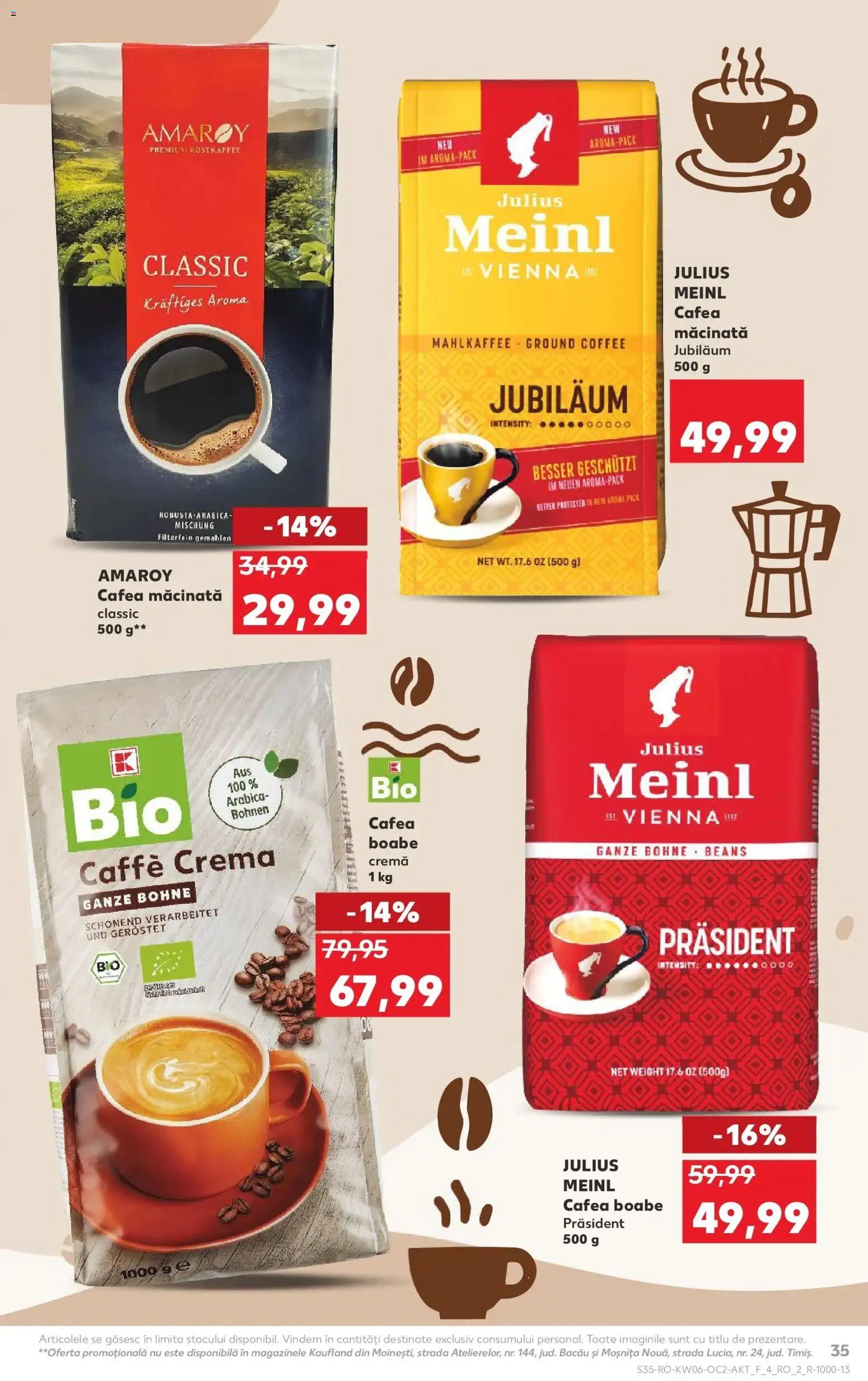 Noul catalog Kaufland – valabil de la 04.02.2026 | Pagină: 35 | Produse: Şerit ödül, Cremă, Cafea