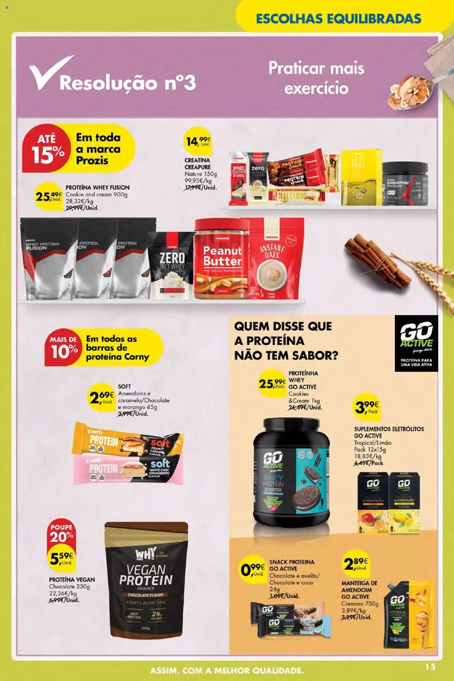 Pingo Doce Poupe Esta Semana Açores │ válido de 07.01.2026 | Página: 15 | Produtos: Amendoins, Creatina, Chocolate, Proteina