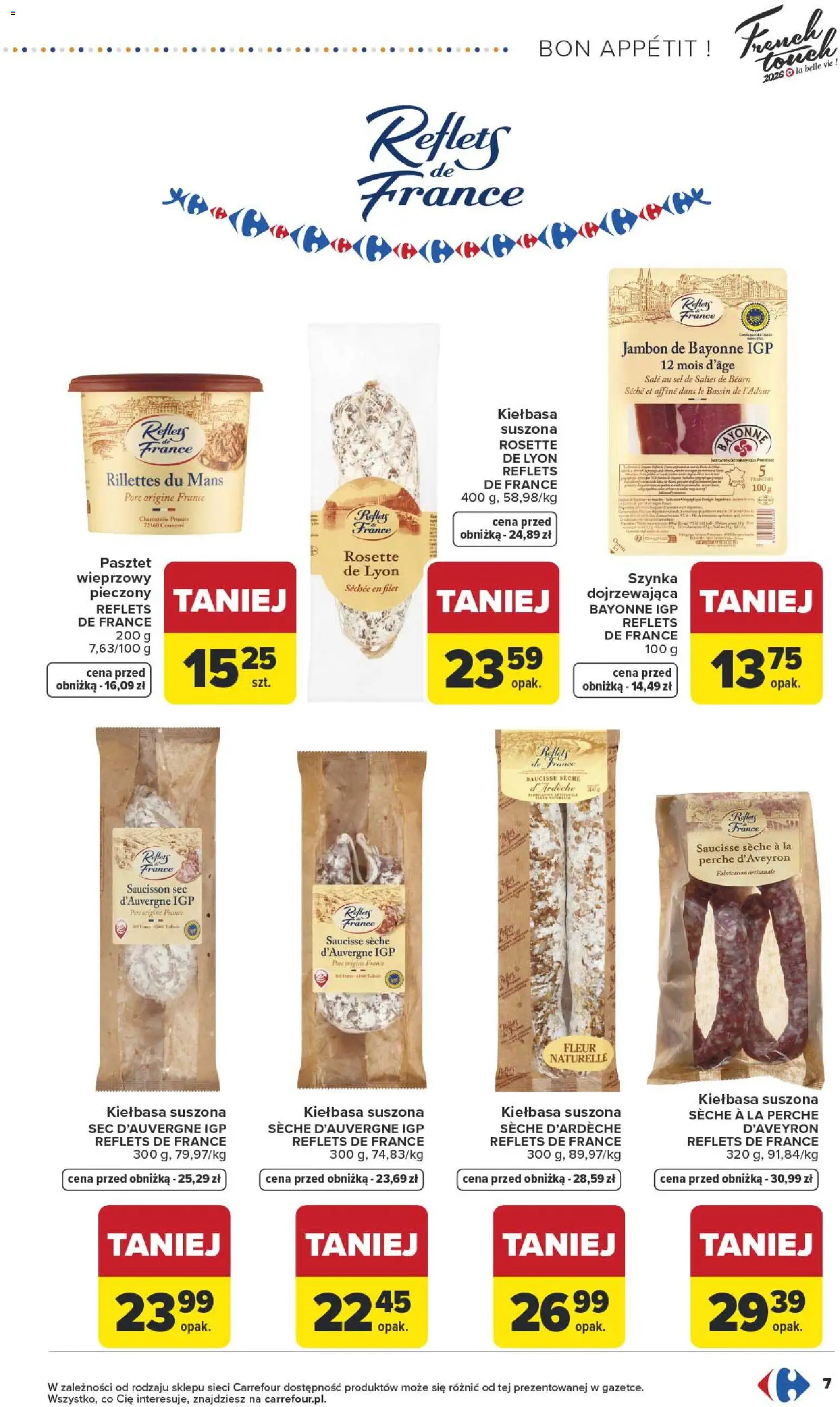 Carrefour gazetka - Bon appétit! od 13.04.2026 | Strona: 7 | Produkty: Kiełbasa, Szynka