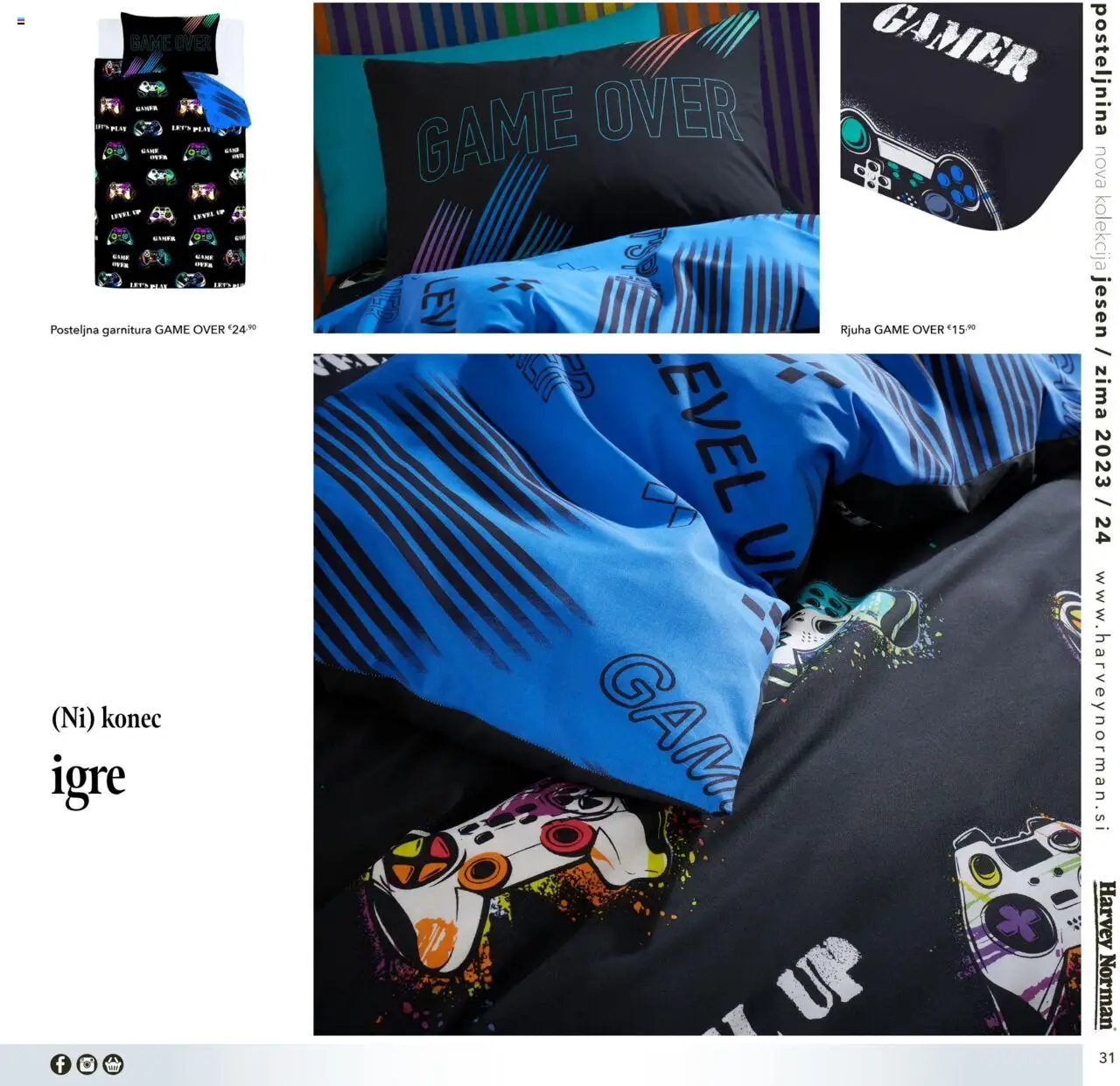 Harvey Norman katalog jesen zima nova otroška posteljnina │ velja od 01.10.2023 | Stran: 31 | Izdelki: Posteljnina, Rjuha