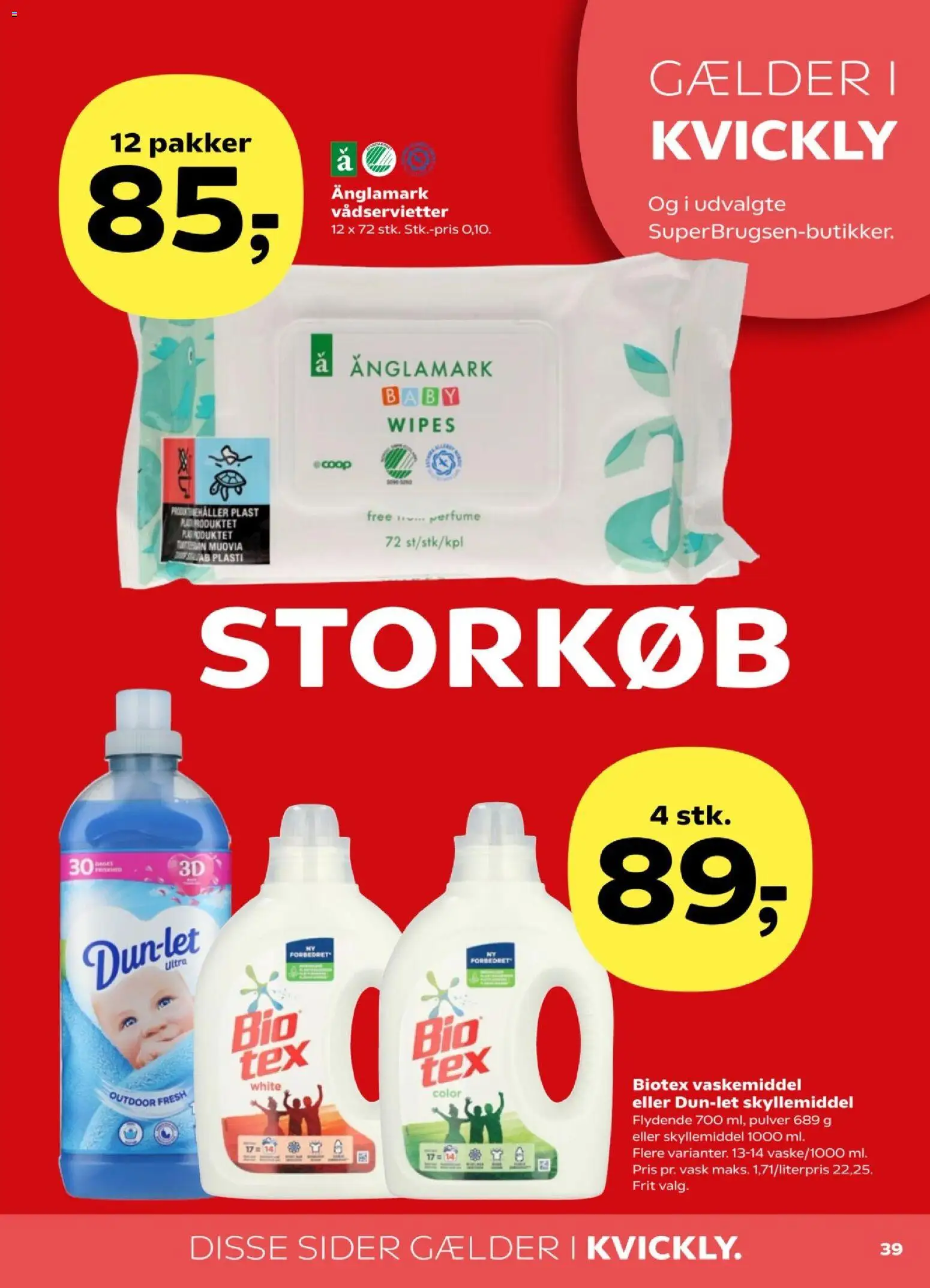 Kvickly tilbudsavis – gyldig fra 16.01.2026 | Side: 39 | Produkter: Skyllemiddel