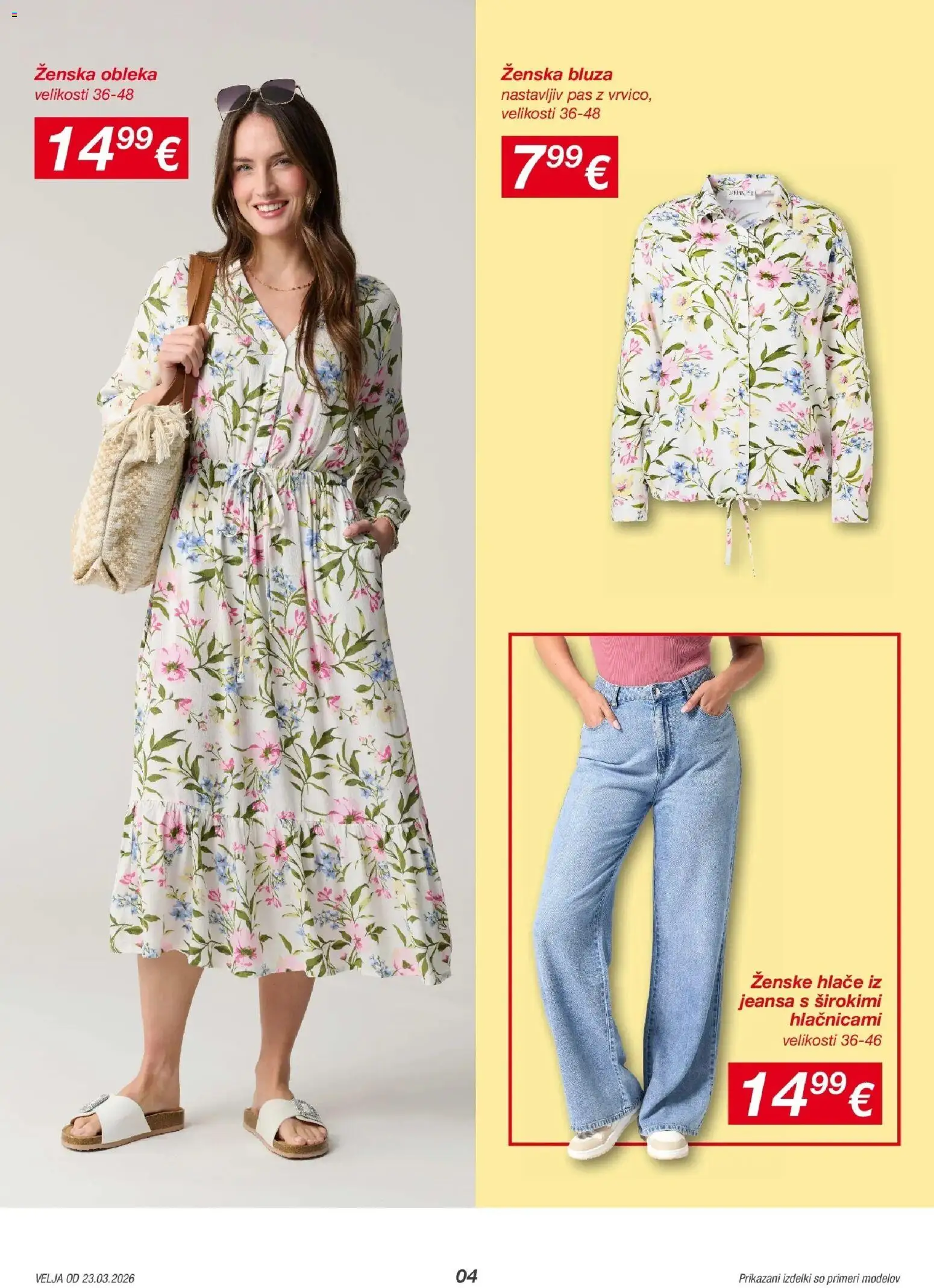Novi Kik katalog ponudbe – veljaven od 19.03.2026 | Stran: 4 | Izdelki: Bluza, Hlace, Obleka, Pas