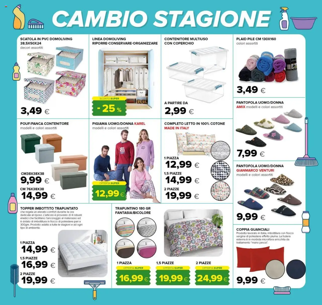 Volantino Oasi del 25.09.2025 | Pagina: 20 | Prodotti: Pile, Plaid, Pigiama, Scatola