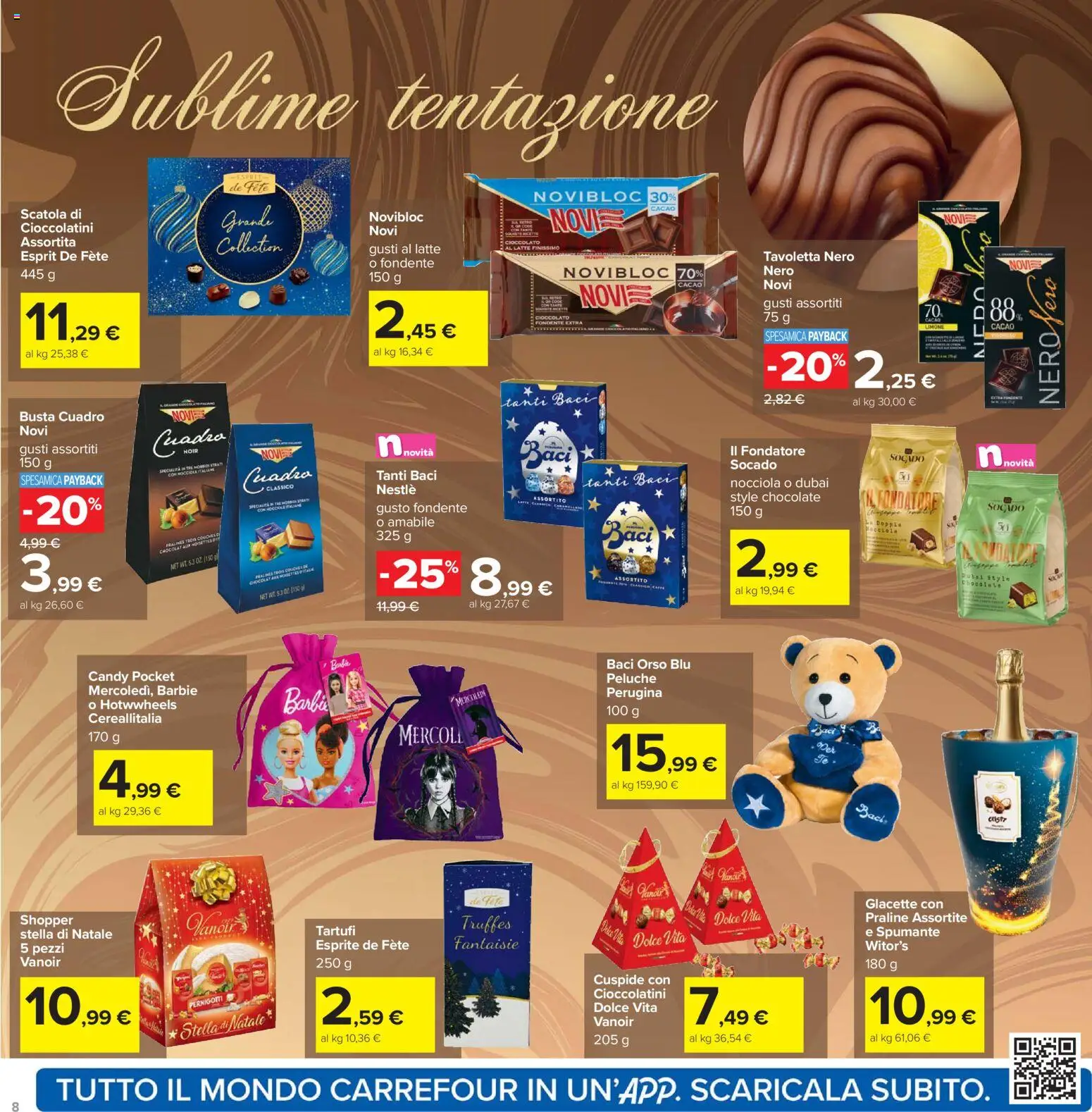 Volantino Carrefour del 02.12.2025 | Pagina: 8 | Prodotti: Latte, Limone, Spumante, Cioccolatini