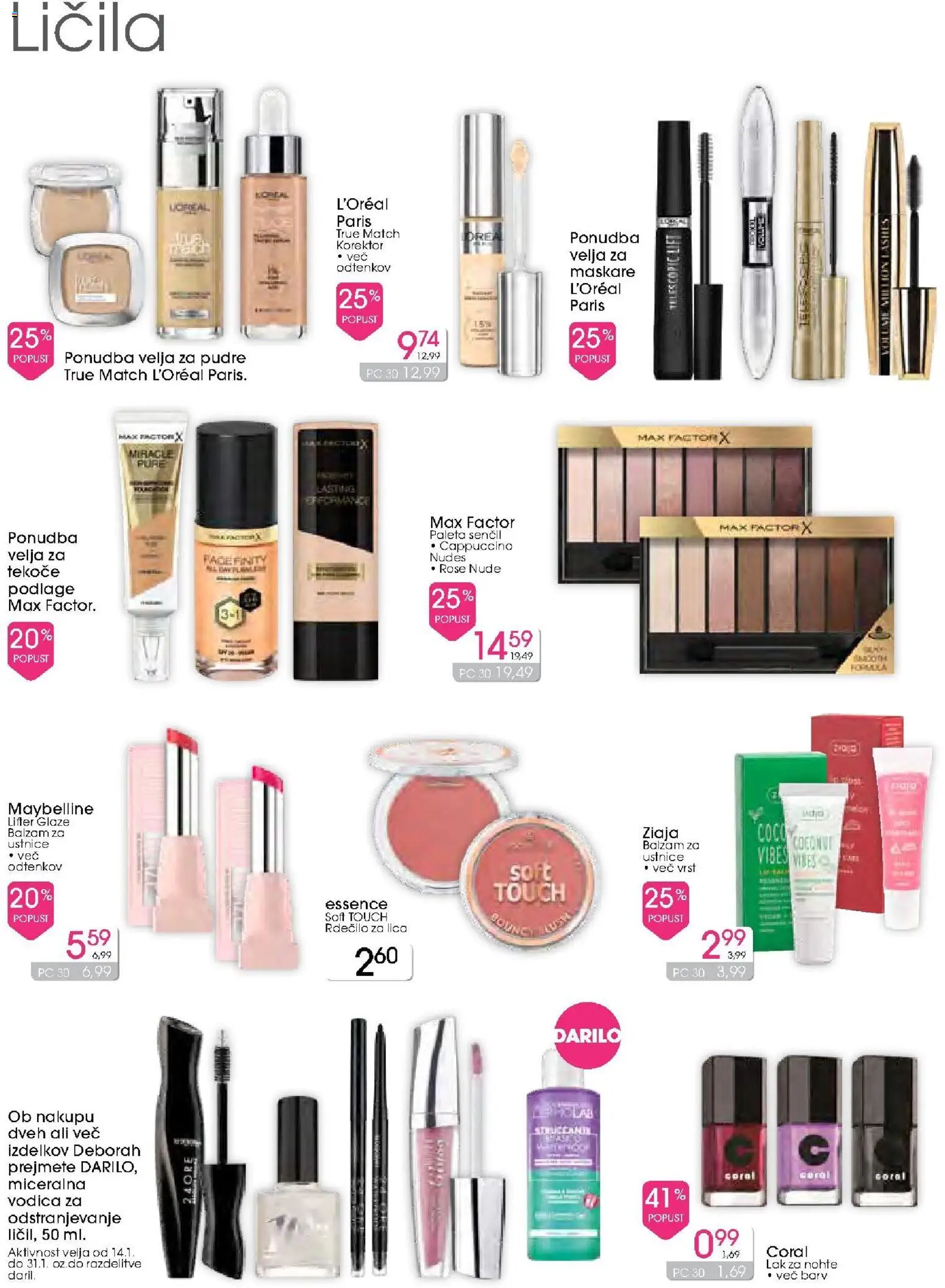 Novi Tuš drogerija katalog ponudbe – veljaven od 14.01.2026 | Stran: 4 | Izdelki: Balzam za ustnice, Korektor, Lak za nohte, Lak