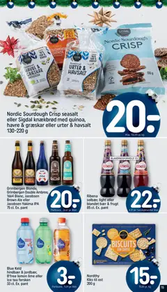 Blue Keld hindbær & jordbær, B'free lemon lime eller Ice tea fersken, Blue Keld raspberry & strawberry, B'free lemon lime or Ice tea peach 33 cl. Ex. pant gyldig fra 07.12.2025 | Side: 15 | Produkter: Juice, Græskar, Lime, Salt