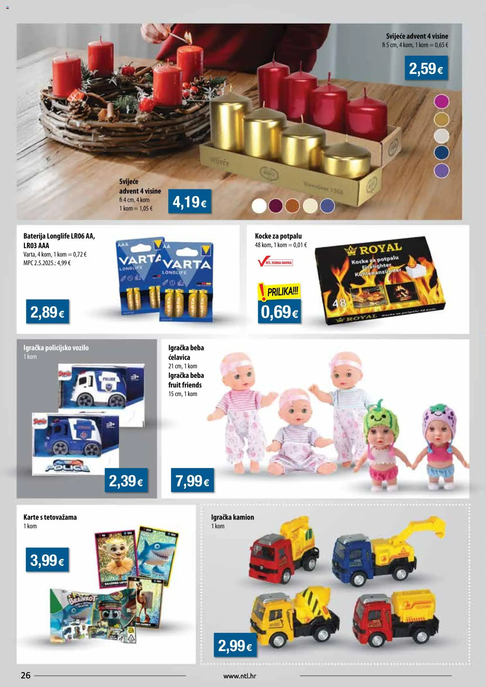 NTL katalog | vrijedi od 19.11.2025 | Stranica: 26 | Proizvodi: Kocke za potpalu, Baterija