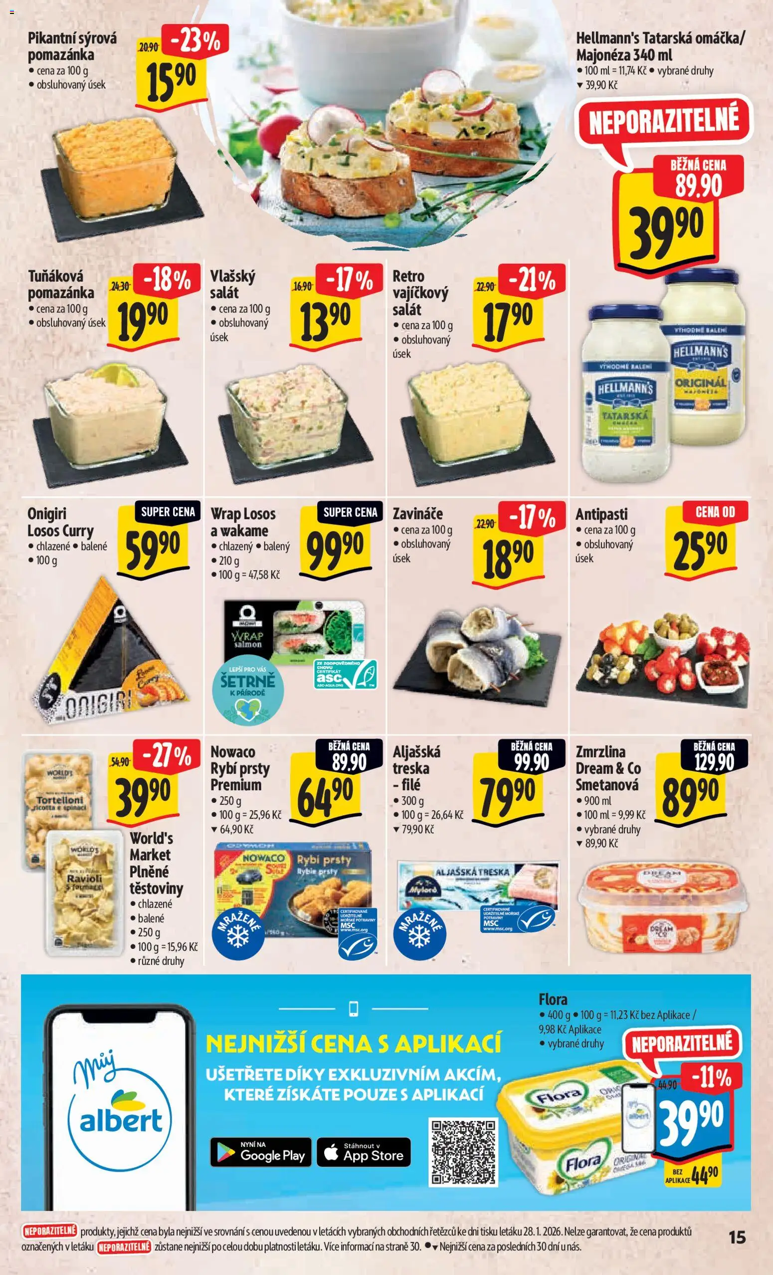 Albert leták - Hypermarket od 04.02.2026 | Strana: 23 | Produkty: Těstoviny, Salát, Wakame, Ravioli