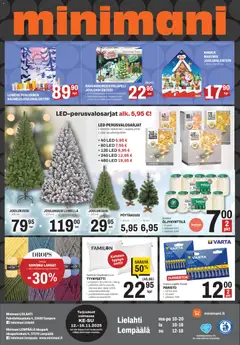Minimani-mainoslehti voimassa 12.11.2025 alkaen