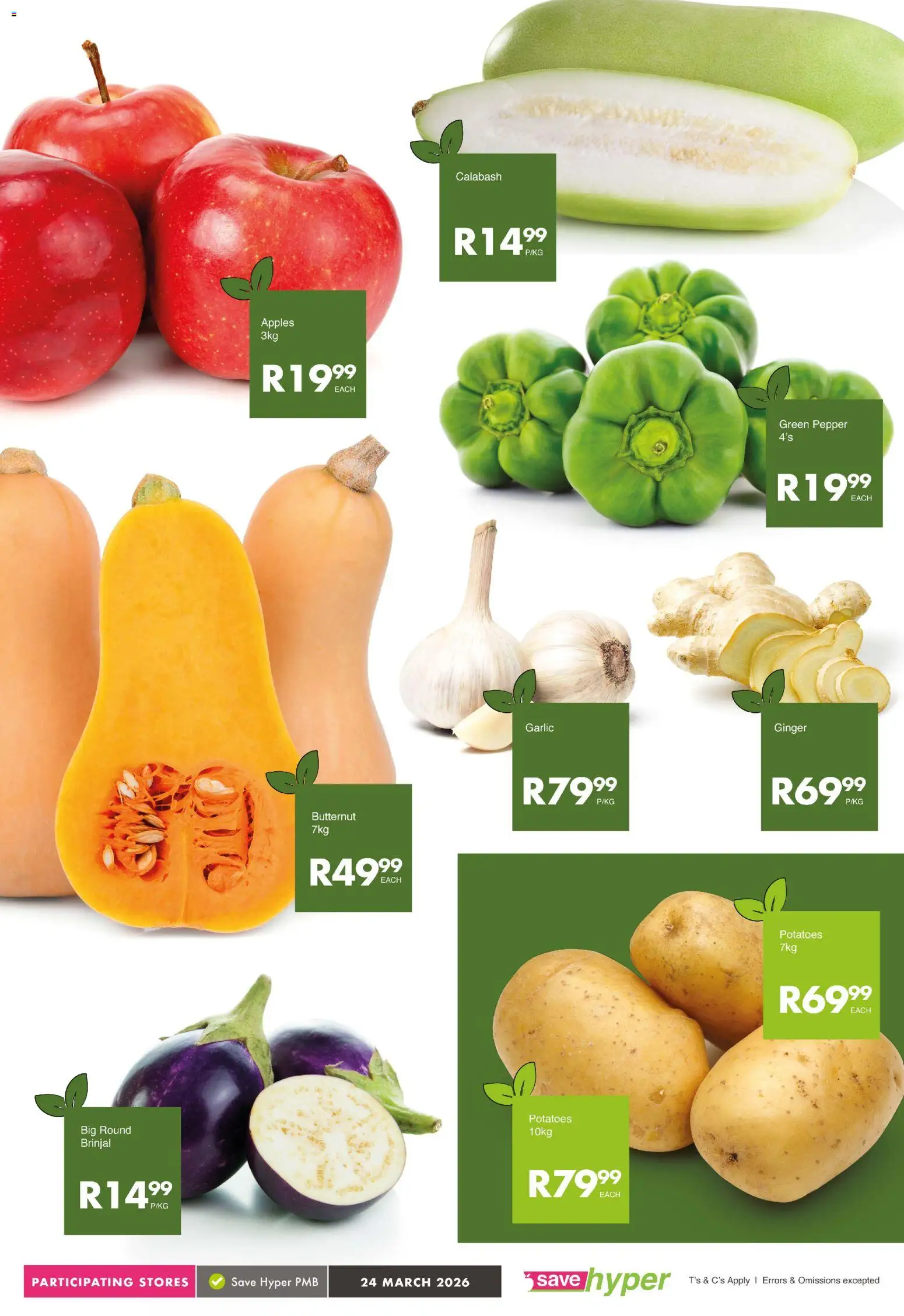 New Save catalogue – valid from 24.03.2026 | Page: 6 | Products: Apples, Potatoes, Pepper, Garlic