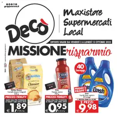 Anteprima del volantino Decò Maxistore, Supermercati, Local - Sicilia catalogo valido a partire dal 03.10.2025