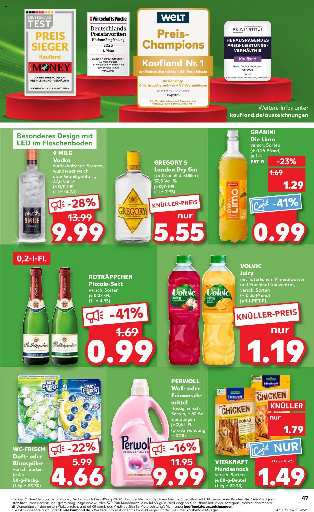 Kaufland prospekt Hannover	 – gültig ab 11.09.2025 | Seite: 47 | Produkte: Duft, Granini die limo, Vodka, Gin