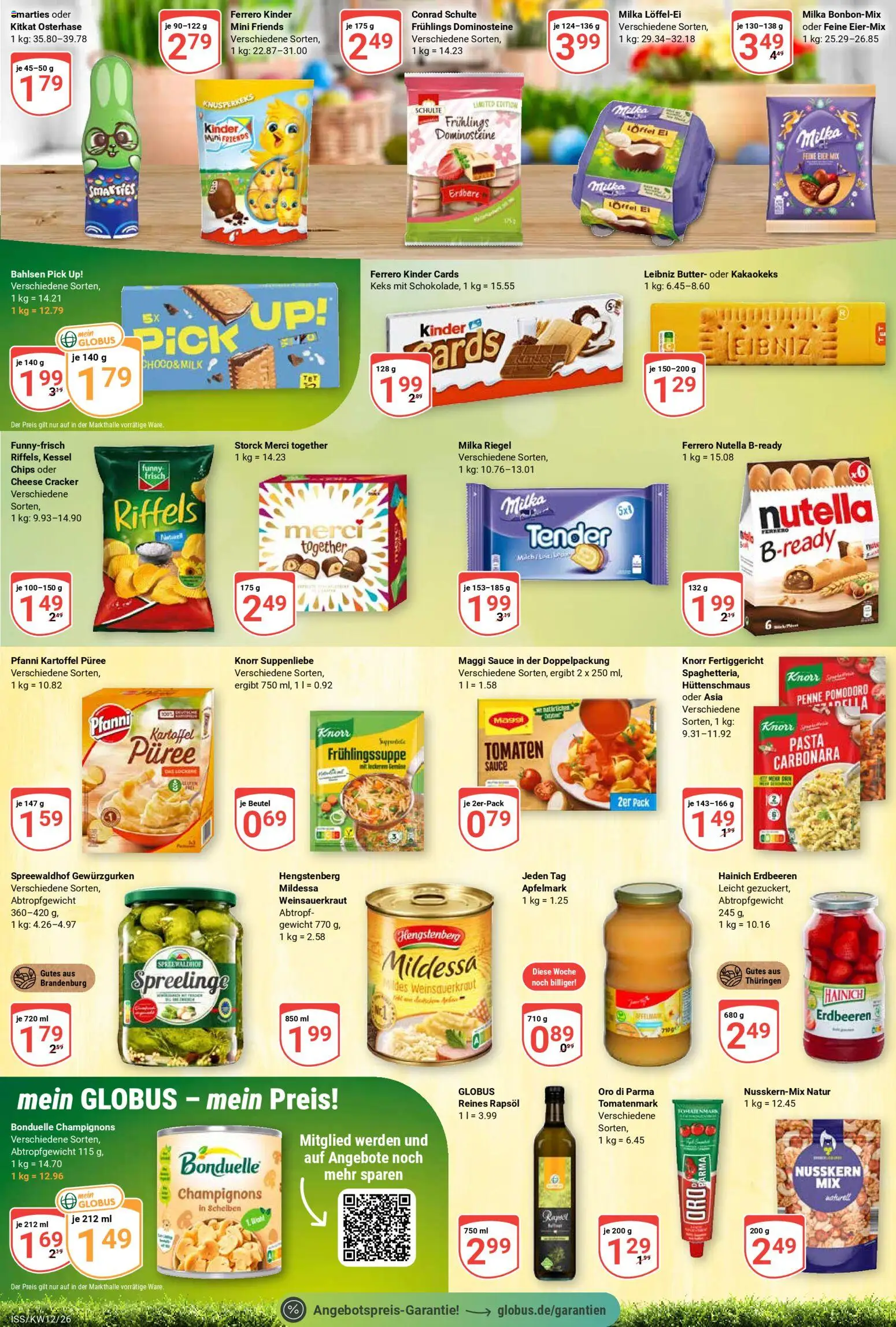 Globus Prospekt 	 – gültig ab 16.03.2026 | Seite: 12 | Produkte: Maggi, Smarties, Milka, Erdbeeren