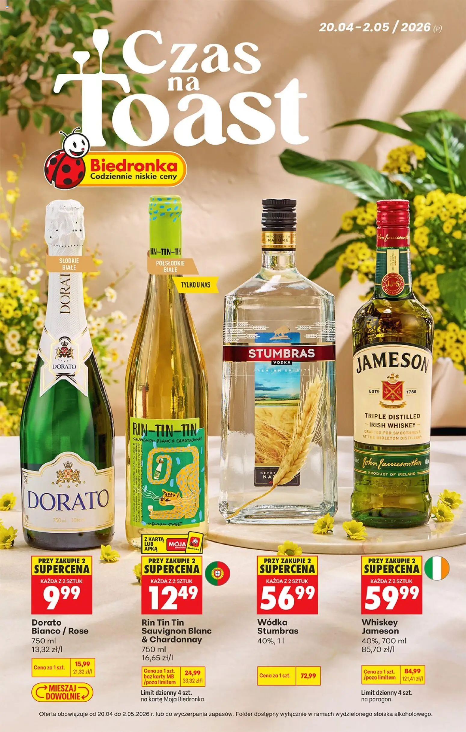 Biedronka gazetka - Czas na toast od 20.04.2026 | Strona: 1