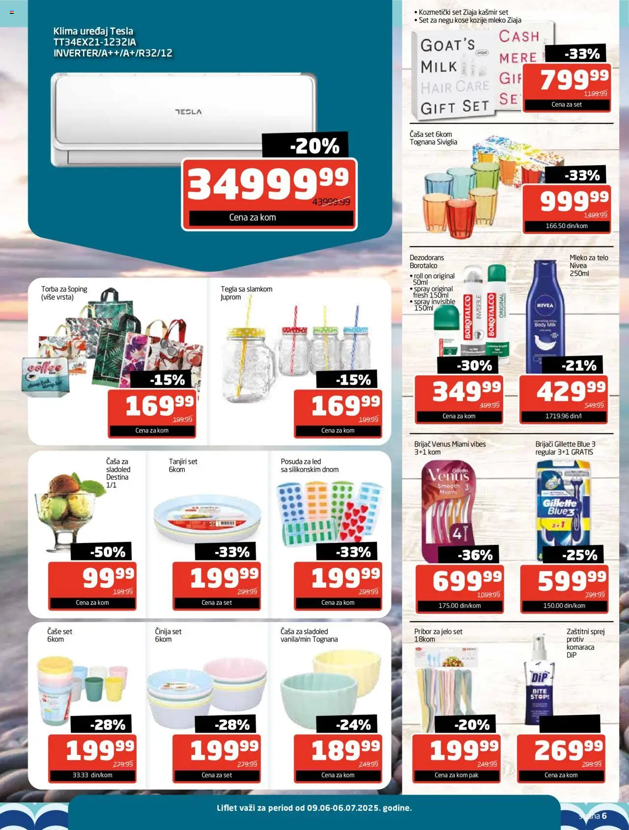 Gomex katalog - važi od 09.06.2025 | Strana: 6 | Proizvode: Gillette, Sladoled, Dezodorans, Borotalco
