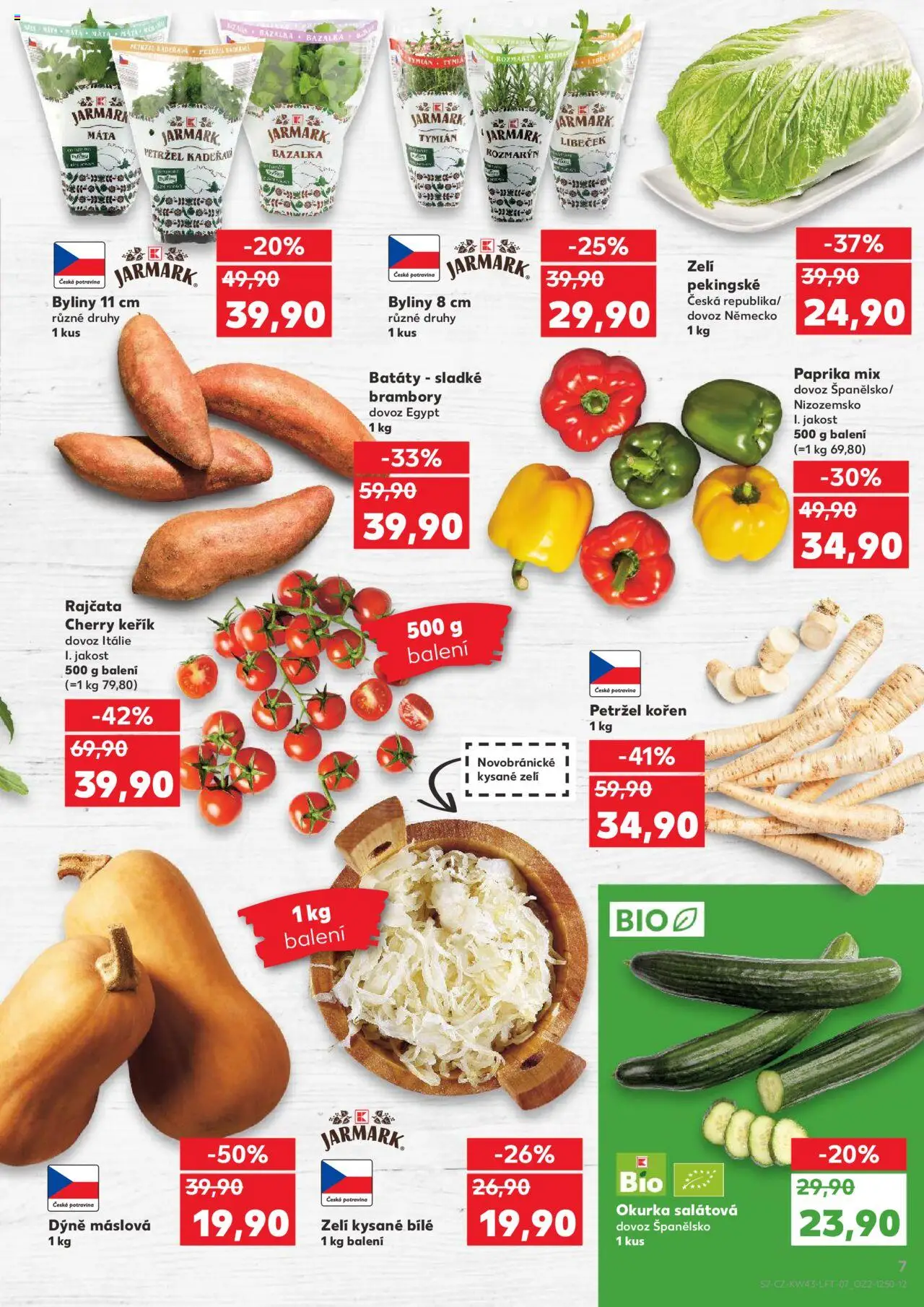 Kaufland leták - Chomutov od 22.10.2025 | Strana: 7 | Produkty: Rajčata, Paprika, Petržel, Dýně