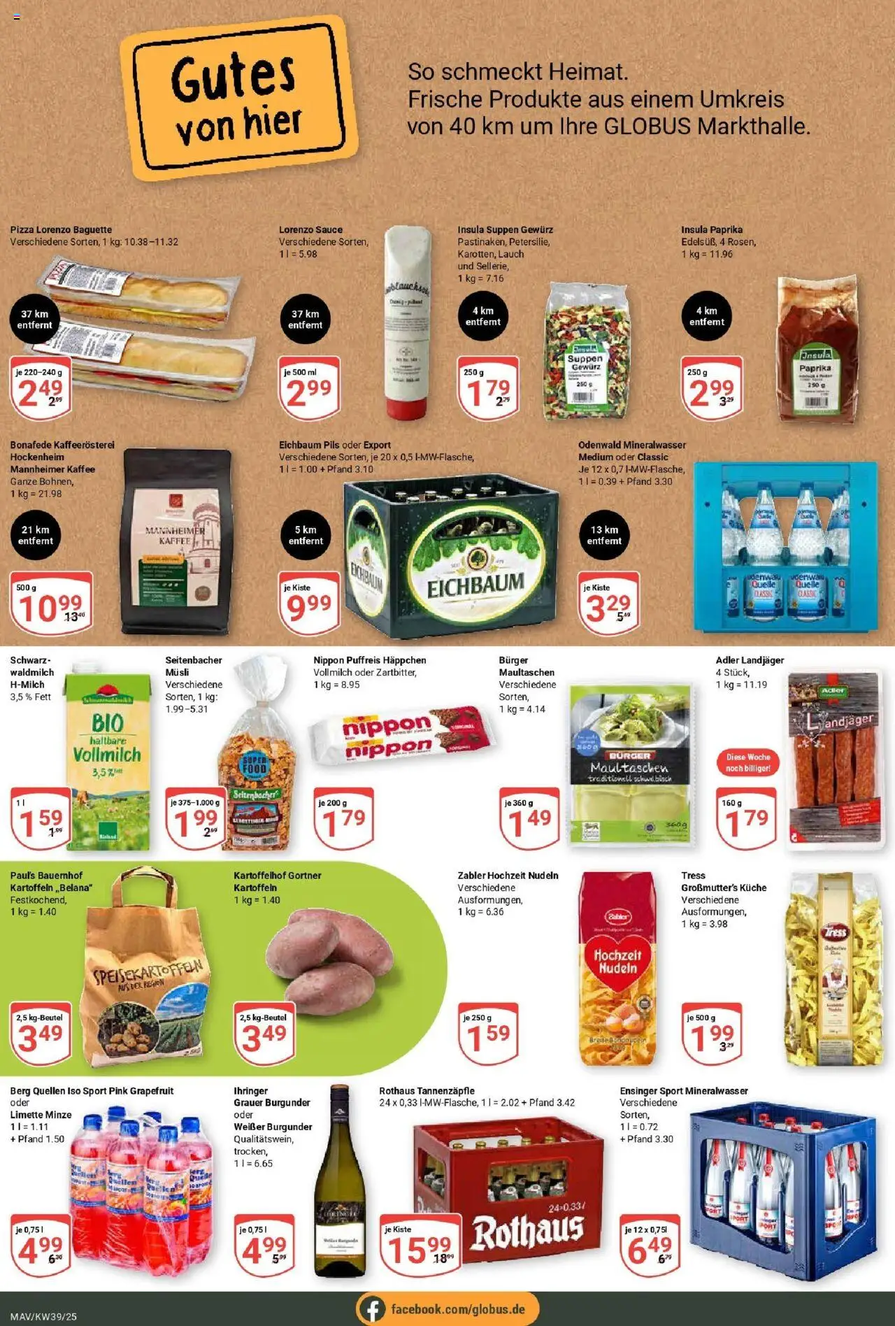 Globus prospekt Mannheim	 – gültig ab 21.09.2025 | Seite: 18 | Produkte: Musli, Pils, Kartoffeln, Limette
