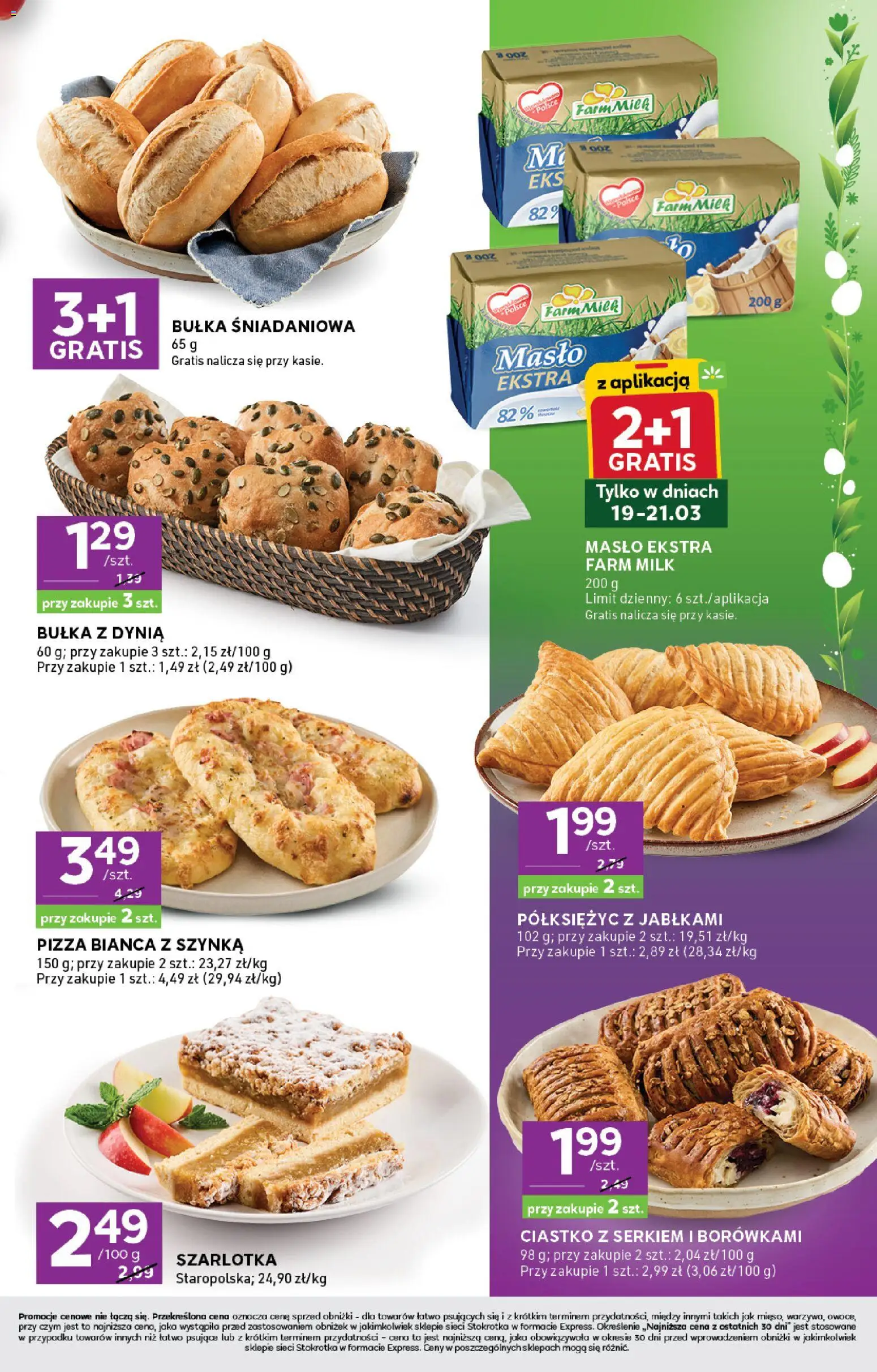 Stokrotka gazetka - Express od 19.03.2026 | Strona: 3 | Produkty: Dynia, Stokrotka, Bułka, Masło