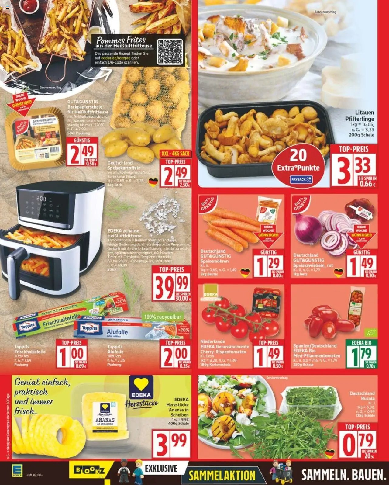 Edeka Prospekt 	 - gültig ab dem 28.07.2025 | Seite: 2 | Produkte: Rucola, Ananas, Wasser, Heißluftfritteuse