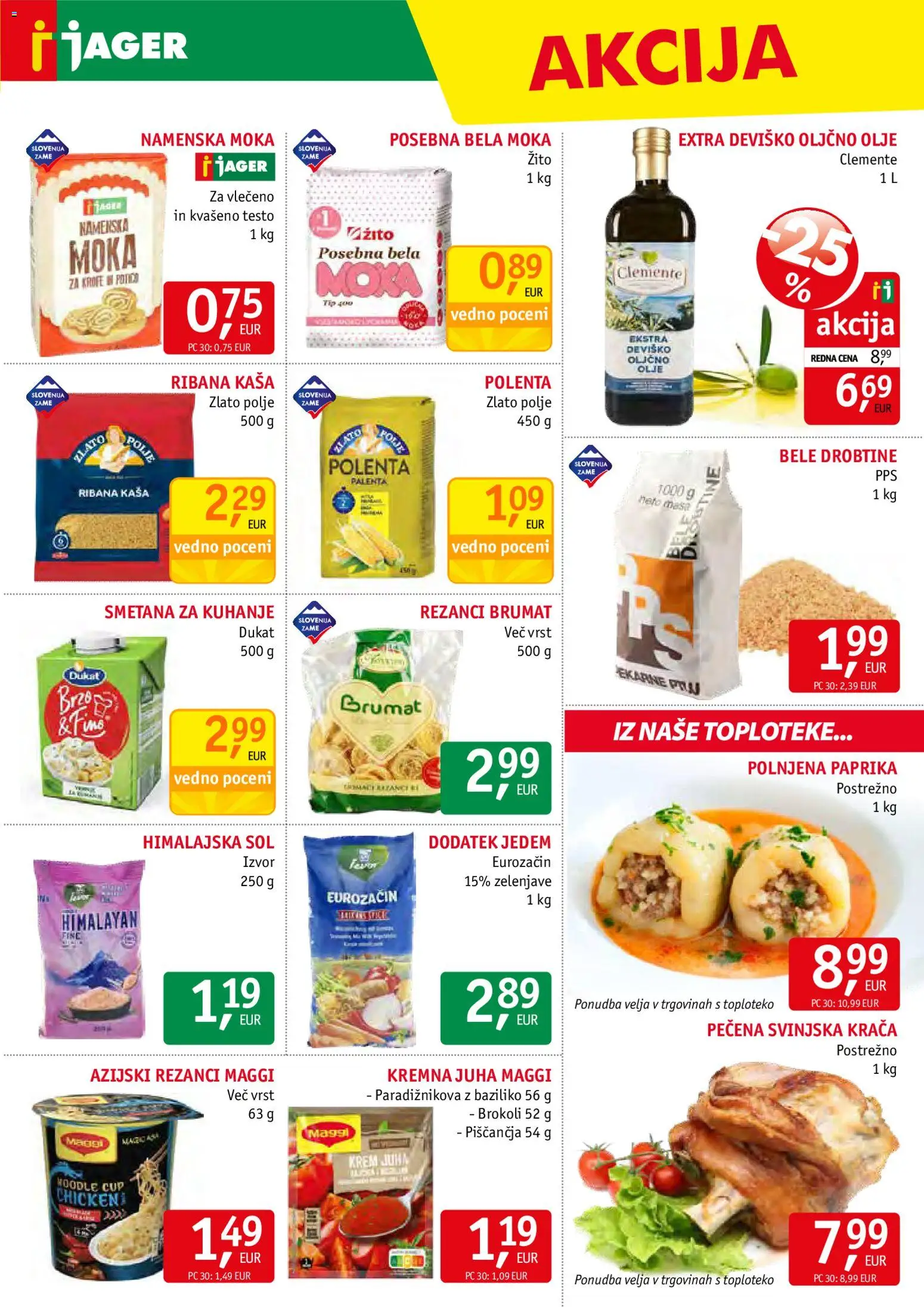 Novi Jager katalog ponudbe – veljaven od 04.03.2026 | Stran: 7 | Izdelki: Moka, Paprika, Juha, Smetana