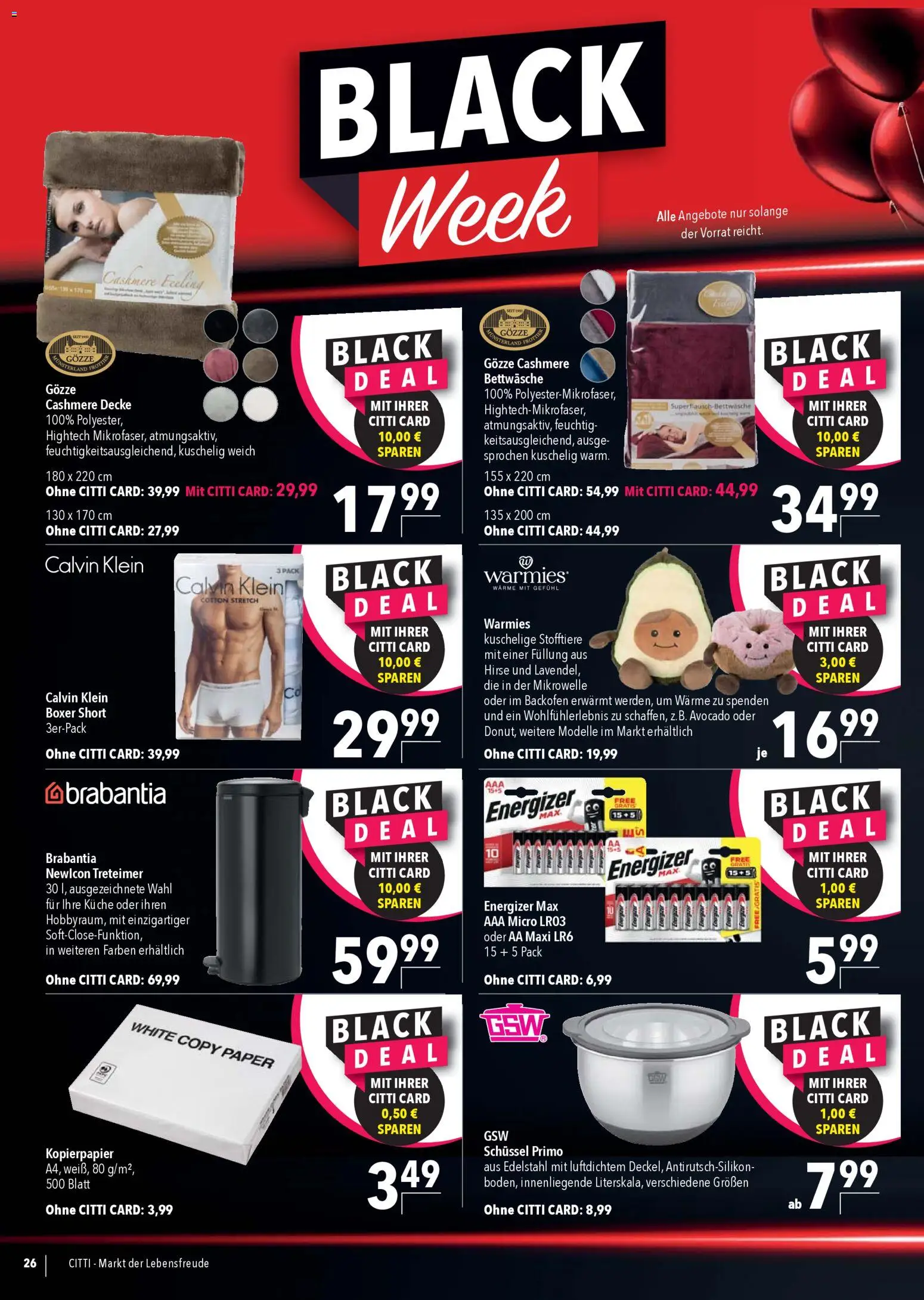 CITTI Markt - Black Friday – gültig ab 26.11.2025 | Seite: 34 | Produkte: Mikrowelle, Decke, Bettwäsche, Backofen