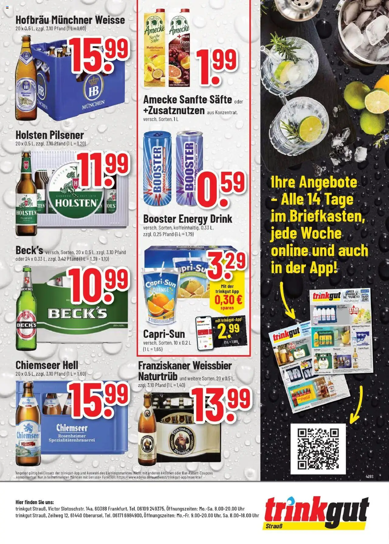 Trinkgut prospekt Frankfurt A.M.	 - gültig ab dem 06.07.2025 | Seite: 8 | Produkte: Franziskaner, Weißbier, Holsten, Uhr