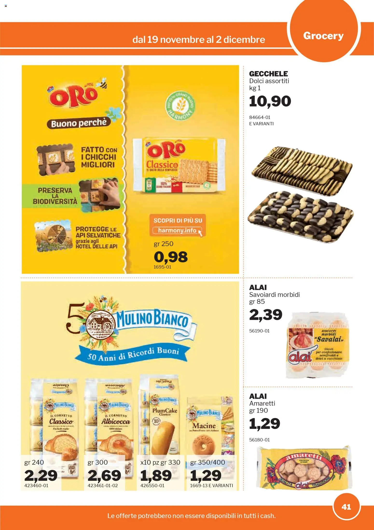 Volantino Sogegross del 19.11.2025 | Pagina: 41 | Prodotti: Cornetto, Biscotti, Plumcake, Savoiardi