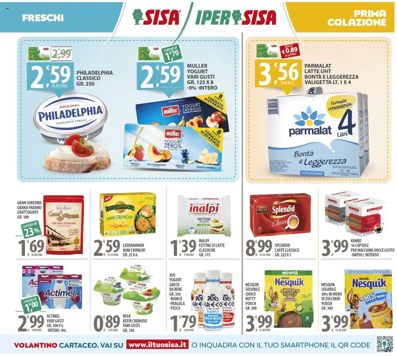 Volantino SISA del 03.06.2025 | Pagina: 7 | Prodotti: Yogurt, Latte, Formaggio, Smartphone