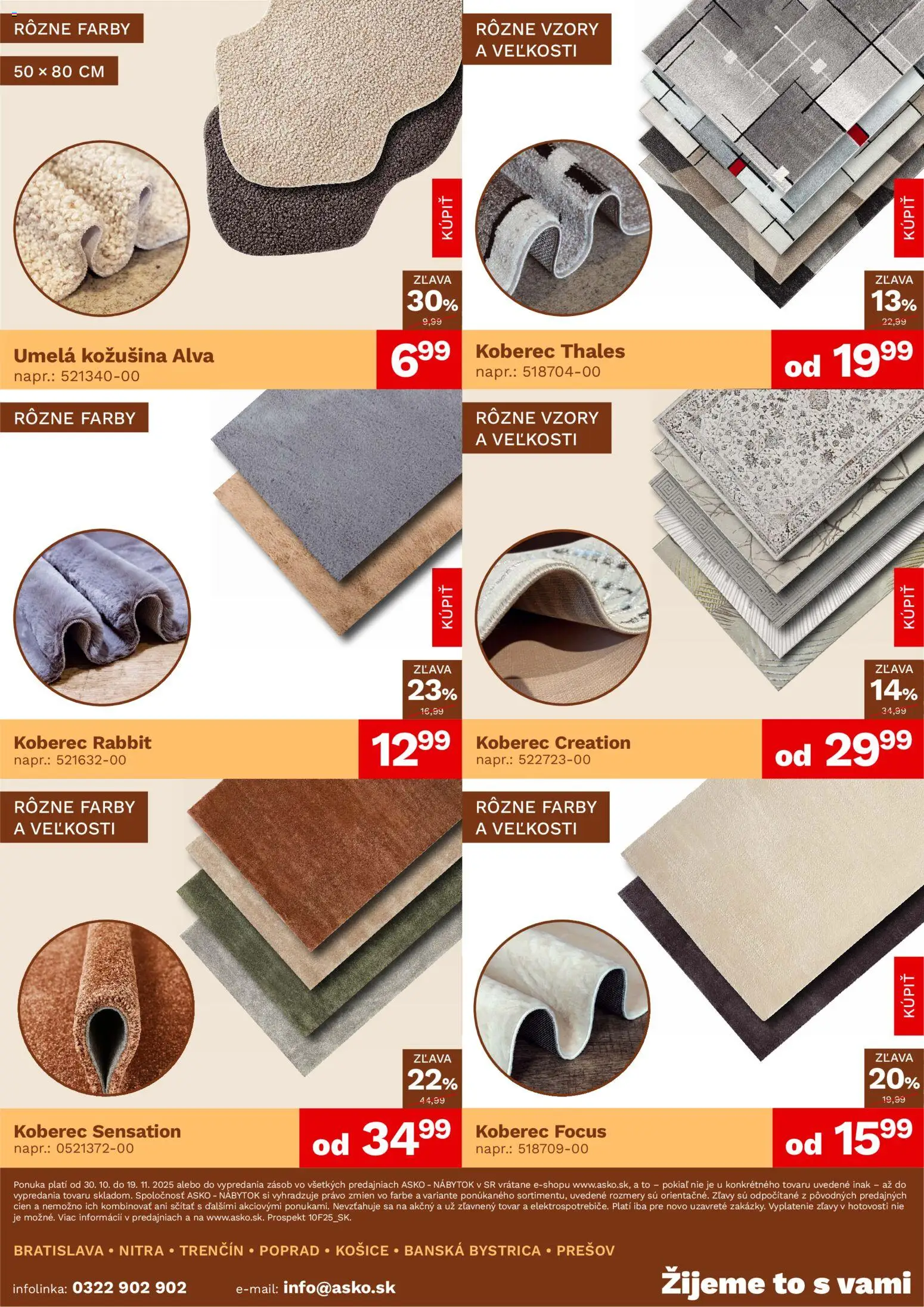 Nové ASKO nábytok akcie – leták je platný od 30.10.2025 | Strana: 5 | Produkty: Nábytok, Koberec