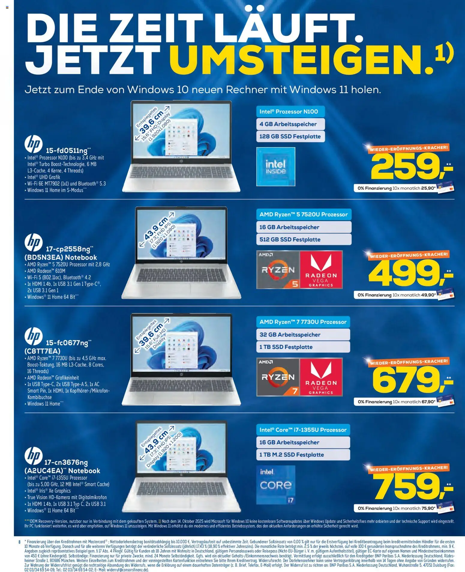 Euronics Prospekt 	 – gültig ab 22.10.2025 | Seite: 8 | Produkte: USB, Notebook, PC
