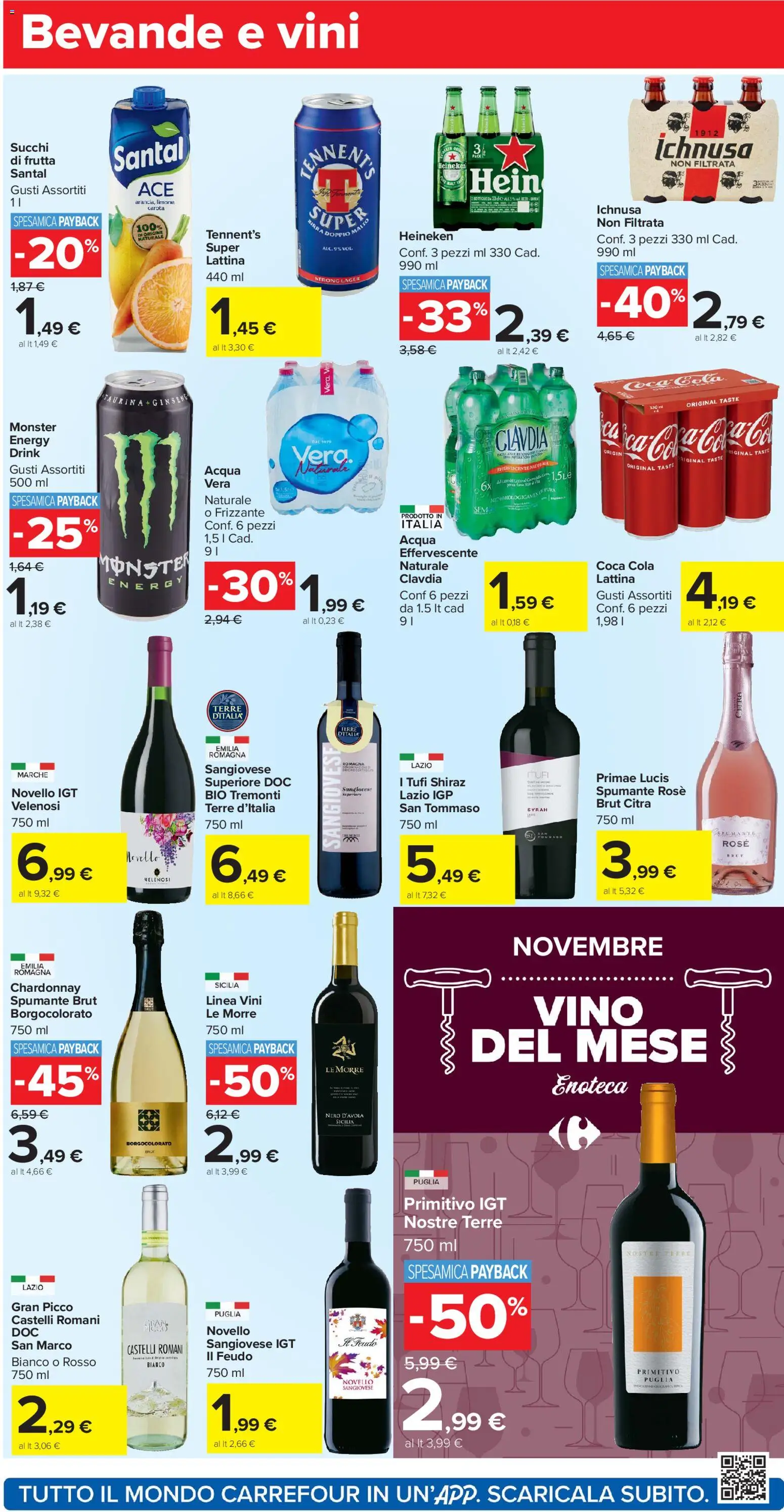 Volantino Carrefour del 04.11.2025 | Pagina: 14 | Prodotti: Tennent's, Birra, Spumante, Enoteca