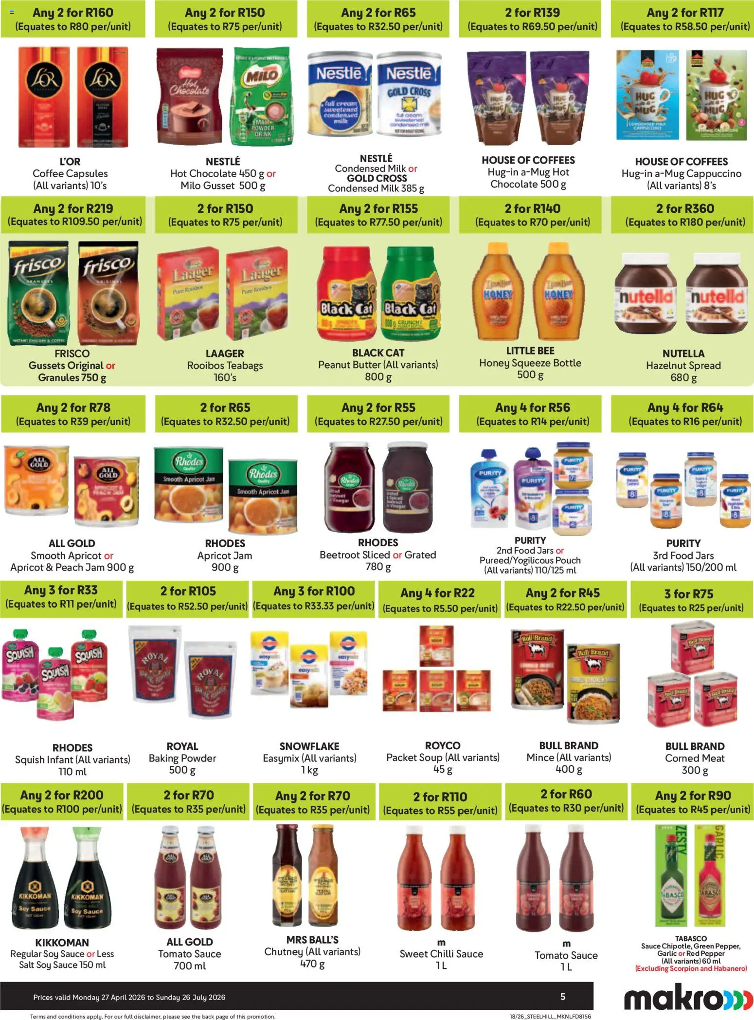 New Makro catalogue – valid from 27.04.2026 | Page: 5 | Products: Jam, Butter, Vinegar, Cream