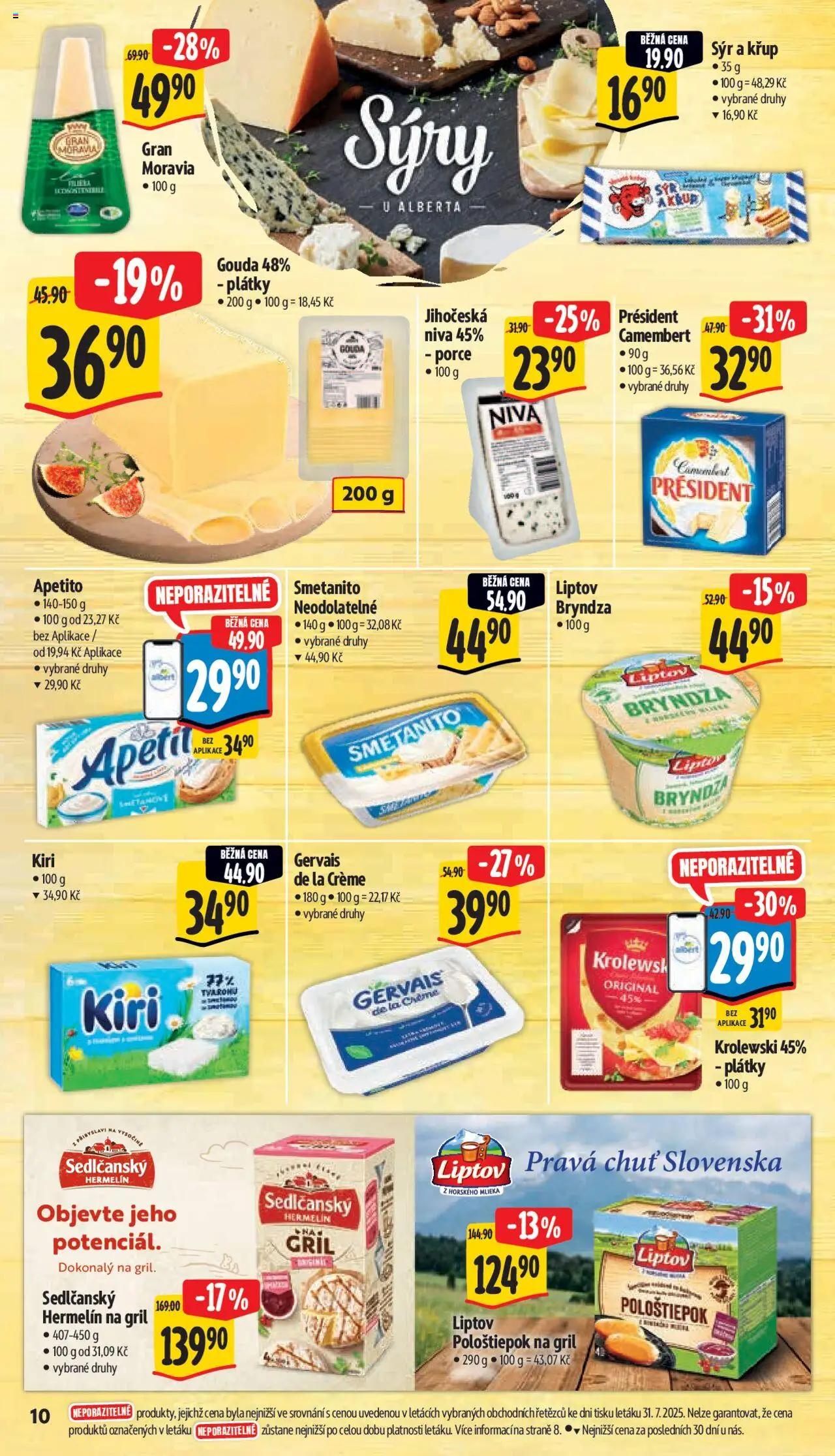 Albert leták - Supermarket od 06.08.2025 | Strana: 17 | Produkty: Gouda, Gril, Gervais, Camembert