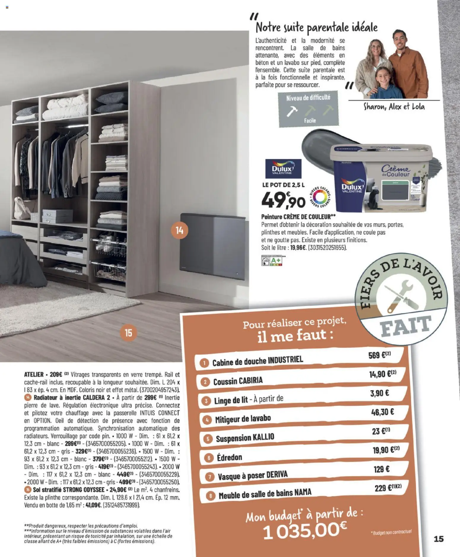 {H1} | Page: 15 | Produits: Meuble, Plinthe, Lit, Lavabo