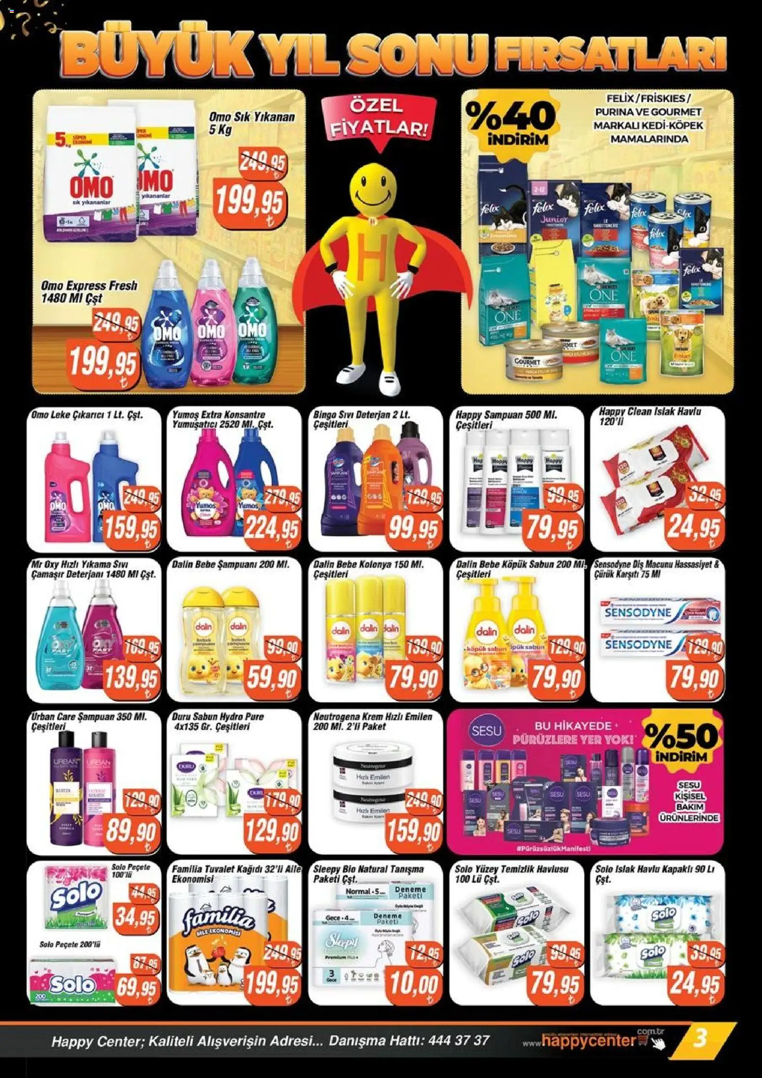 Happy Center Katalog - 24.12.2025 tarihinden itibaren geçerlidir | Sayfa: 3 | Ürünler: Krem, Diş macunu, Yumuşatıcı, Deterjan