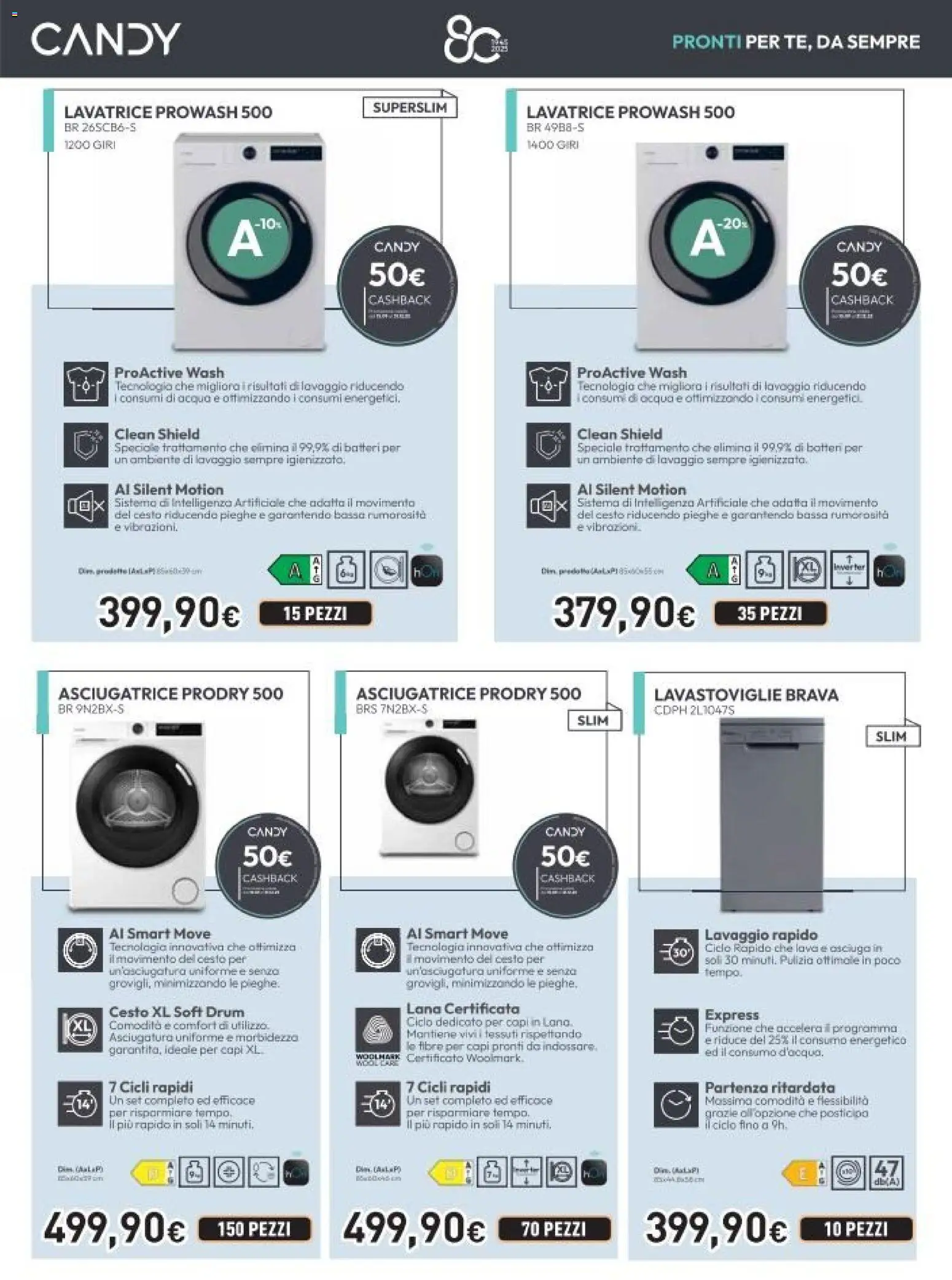 Volantino Unieuro del 26.11.2025 | Pagina: 34 | Prodotti: Acqua, Lavatrice, Asciugatrice, Lavastoviglie
