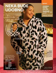 UDOBNA KUĆNA HALJINA, Oversized Animal Print kućna haljina bež. Poliester. Udobna kućna haljina dolazi sa kapuljačom, džepom i učkurom. - pregled AVON kataloga - važi od 01.11.2025 | Strana: 169