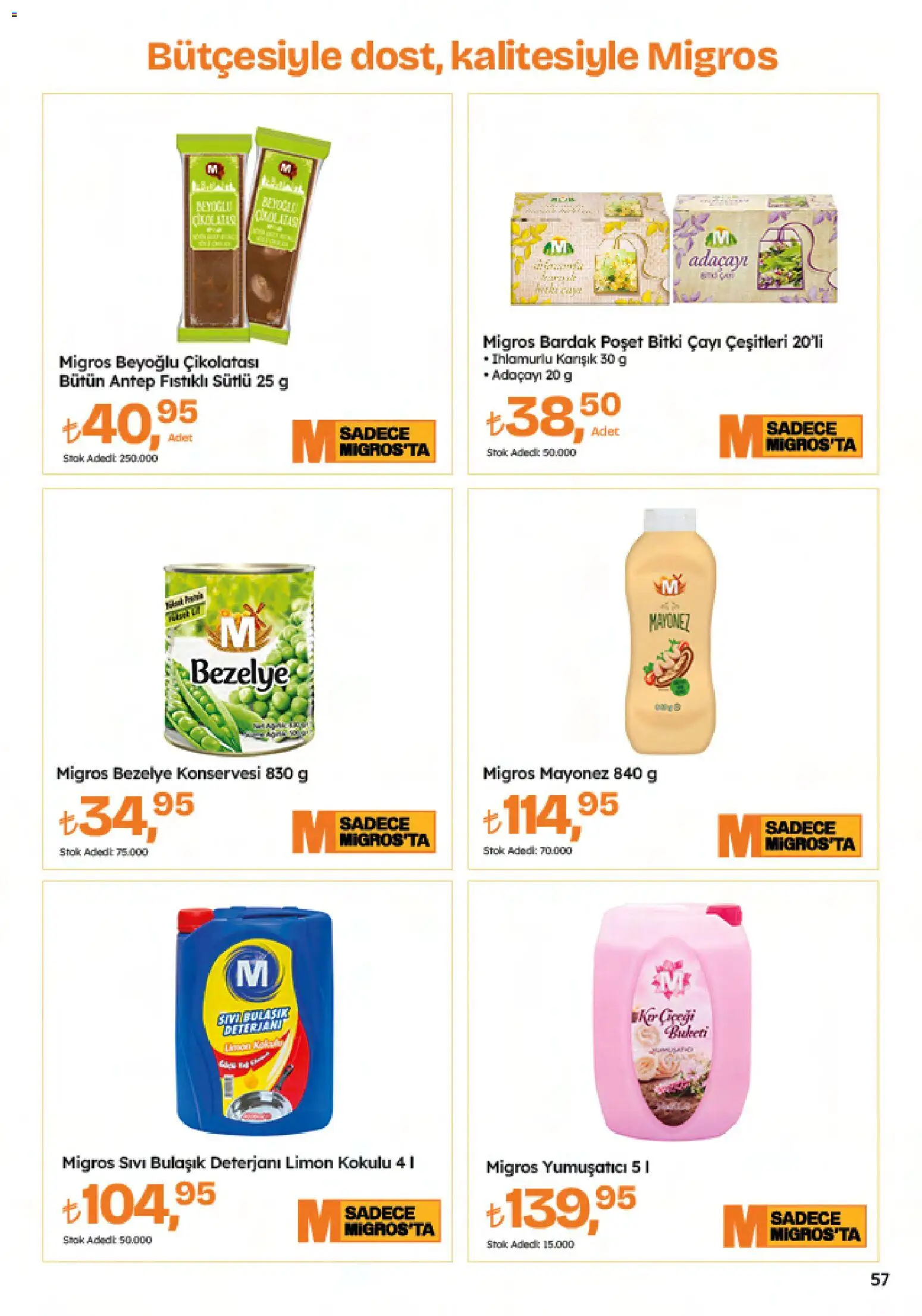 Migros Katalog - Migroskop - 04.12.2025 tarihinden itibaren geçerlidir | Sayfa: 57 | Ürünler: Yumuşatıcı, Zselatin, Bezelye, Kumina