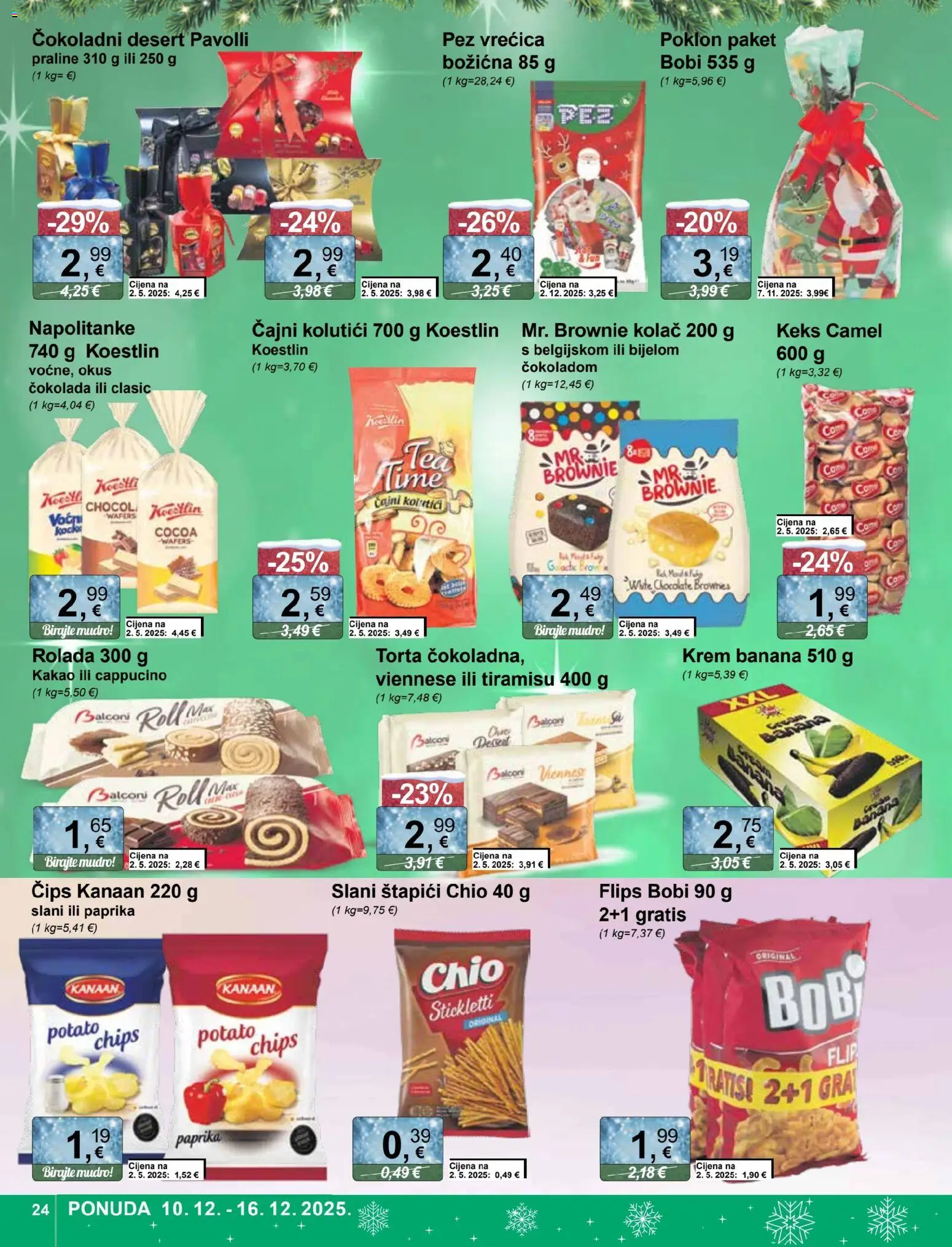 KTC katalog | vrijedi od 10.12.2025 | Stranica: 24 | Proizvodi: Čajni kolutići, Keks, Štapići, Kakao
