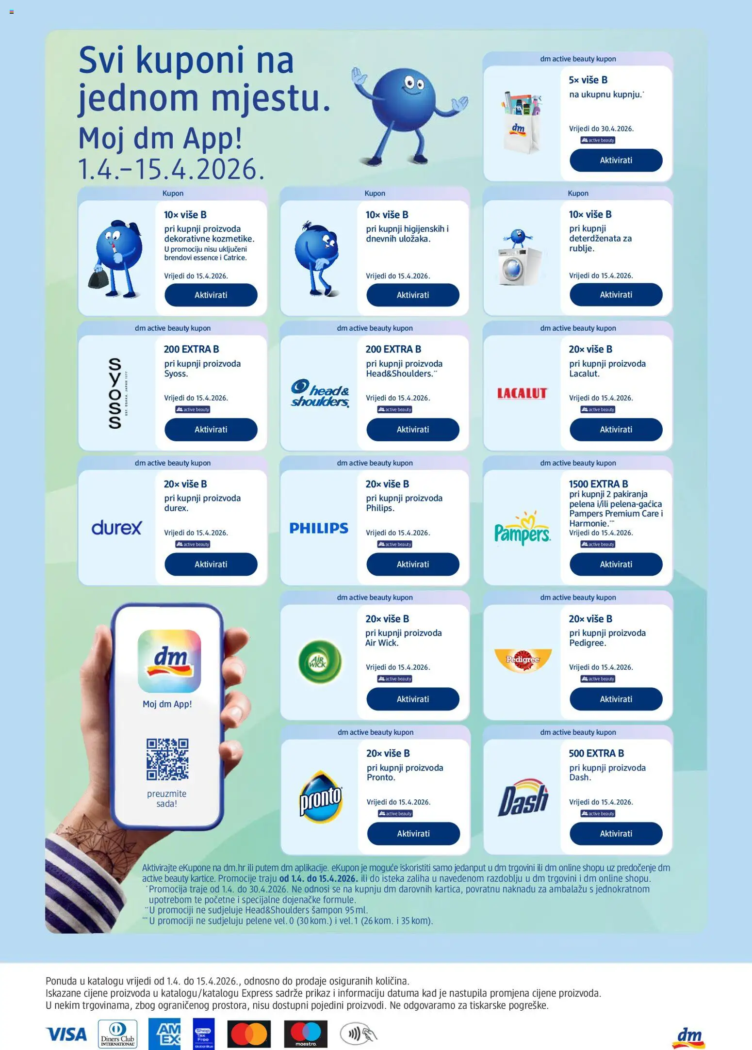 DM katalog | vrijedi od 01.04.2026 | Stranica: 40 | Proizvodi: Pelene, Šampon, Lacalut, Dash