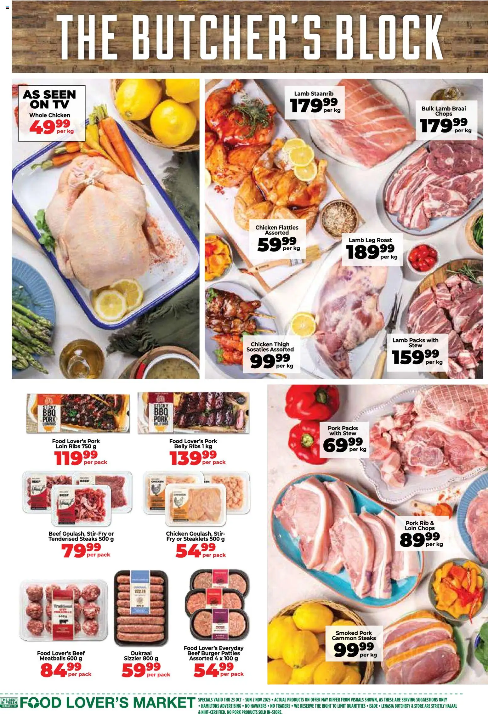 New Food Lover's Market catalogue – valid from 23.10.2025 | Page: 6 | Products: TV, Ribs, Chicken, Pork